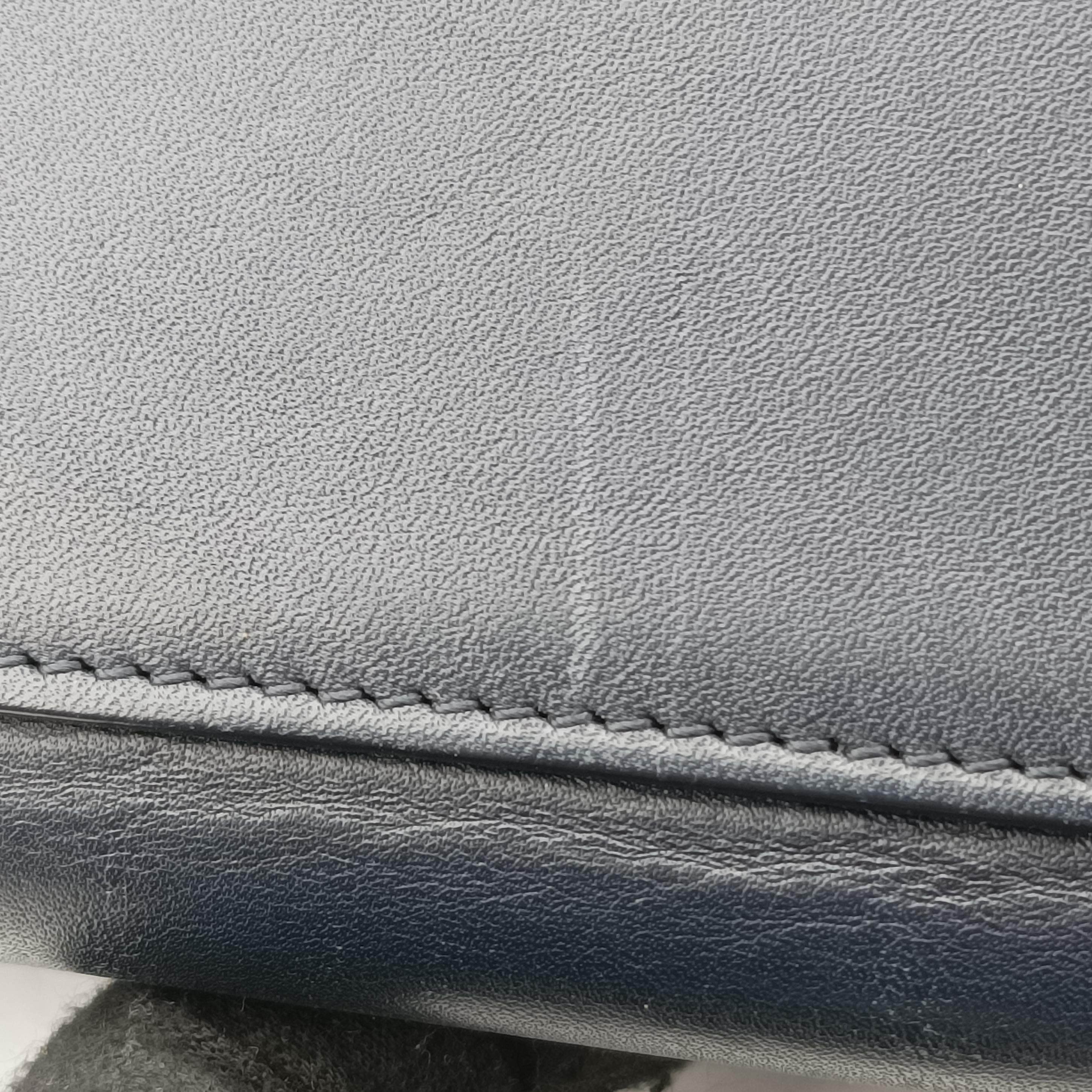Pre-owned Celine Trapeze Medium Blue×Gray×Black leather  shoulderbag | stylenewstar