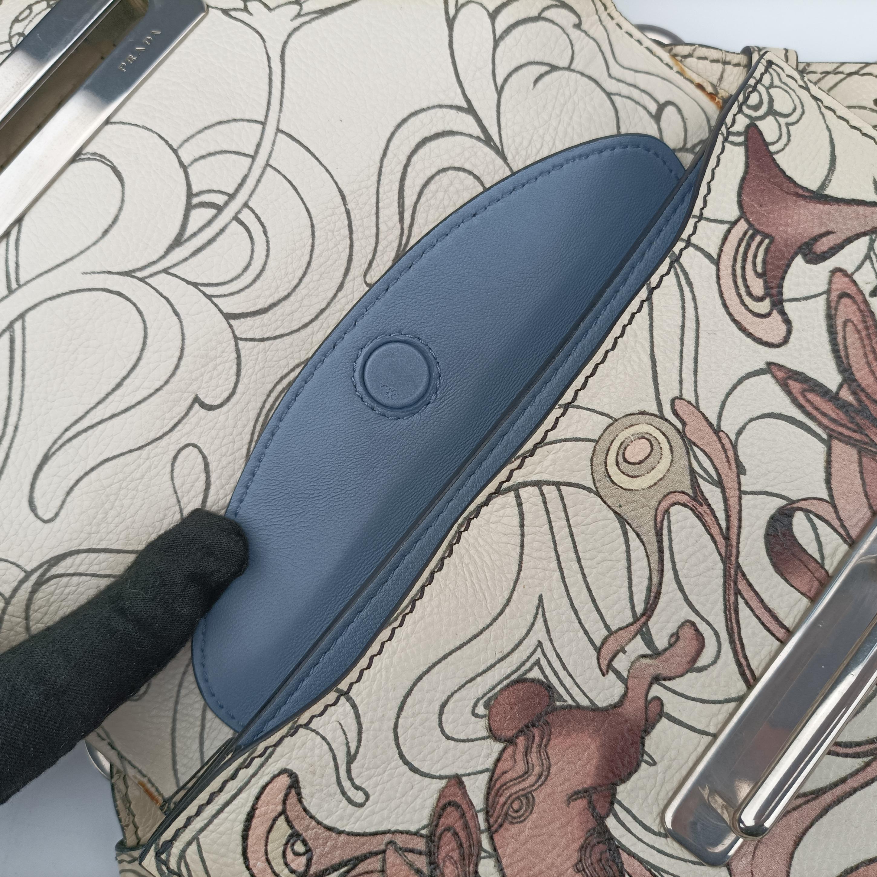 Pre-owned Prada Rabbit print Multicolour Leather  shoulderbag | stylenewstar