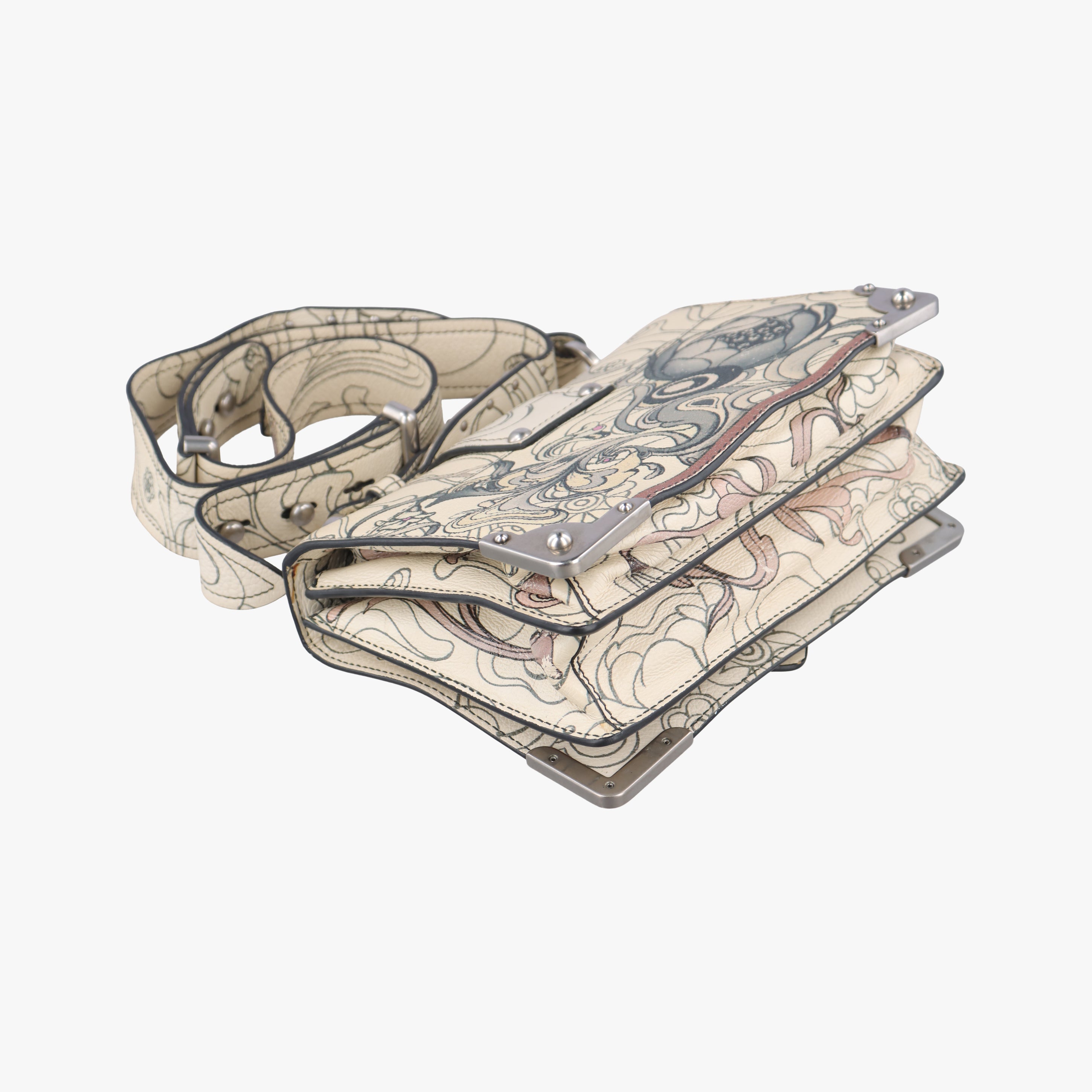 Pre-owned Prada Rabbit print Multicolour Leather  shoulderbag | stylenewstar