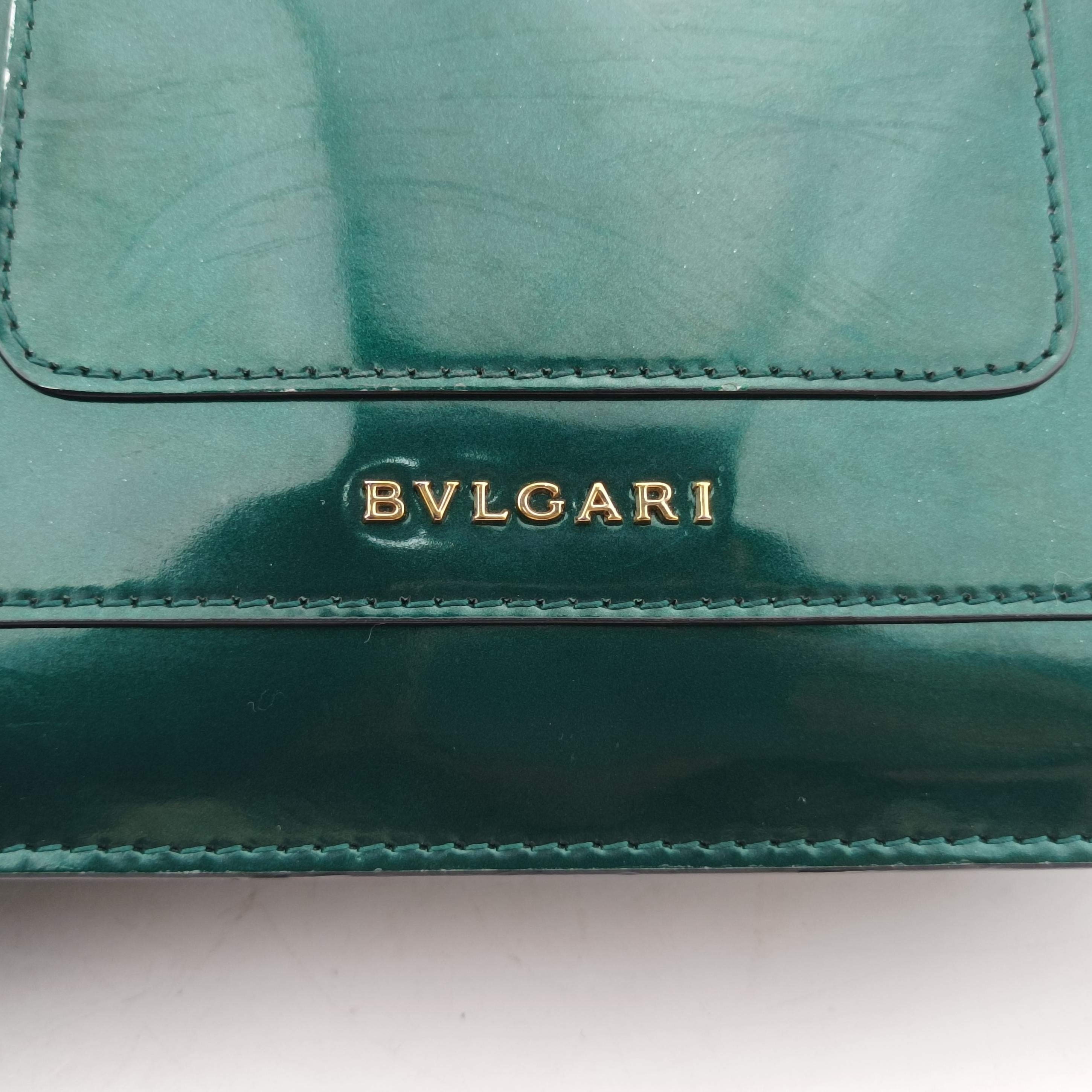 Pre-owned Bvlgari SERPENTI FOREVER Green leather  shoulderbag | stylenewstar