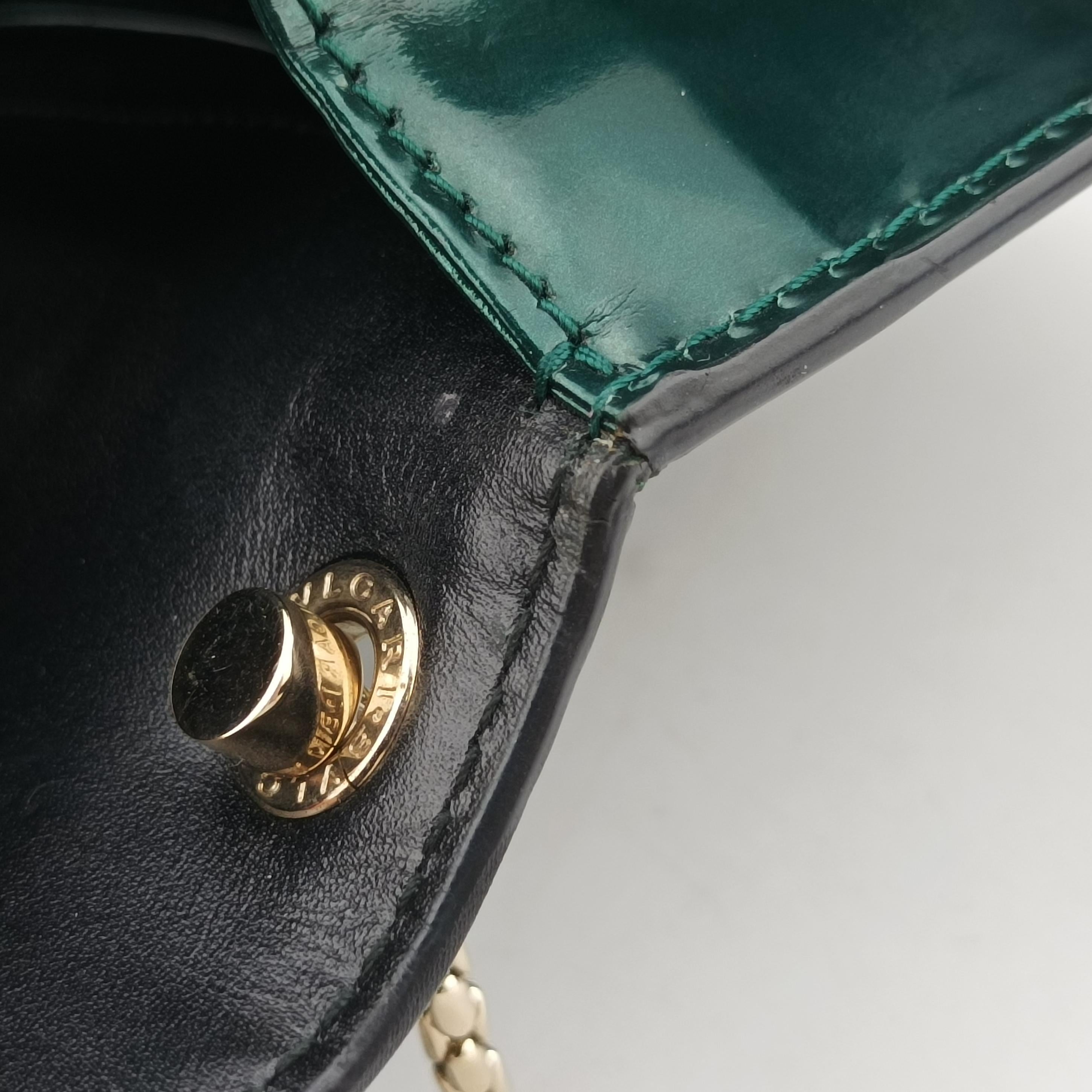 Pre-owned Bvlgari SERPENTI FOREVER Green leather  shoulderbag | stylenewstar