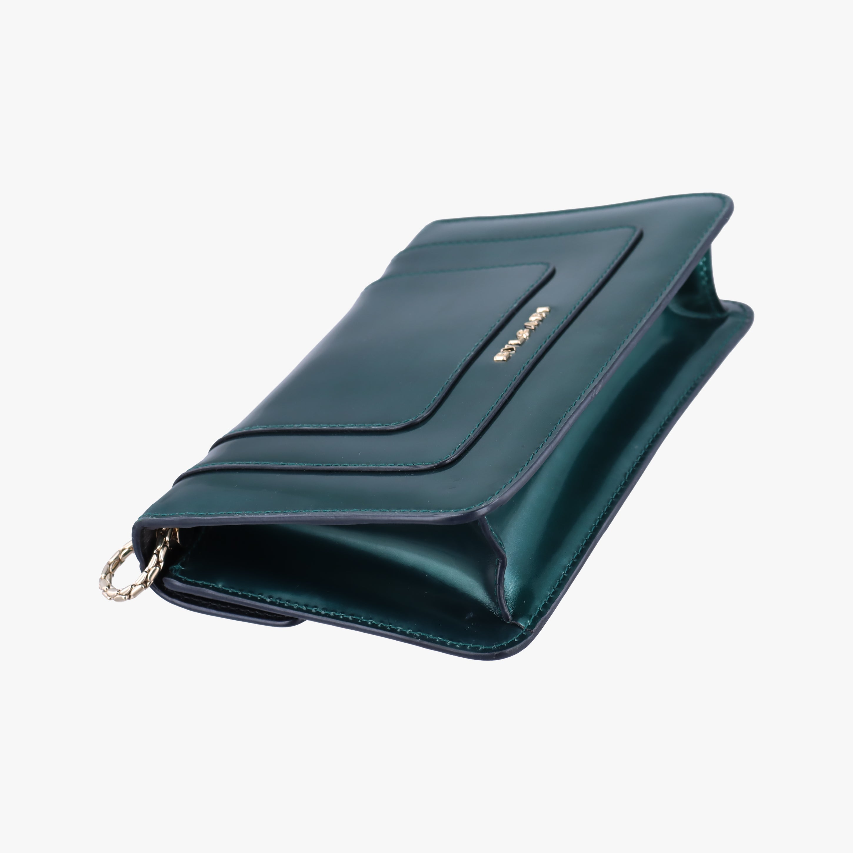 Pre-owned Bvlgari SERPENTI FOREVER Green leather  shoulderbag | stylenewstar