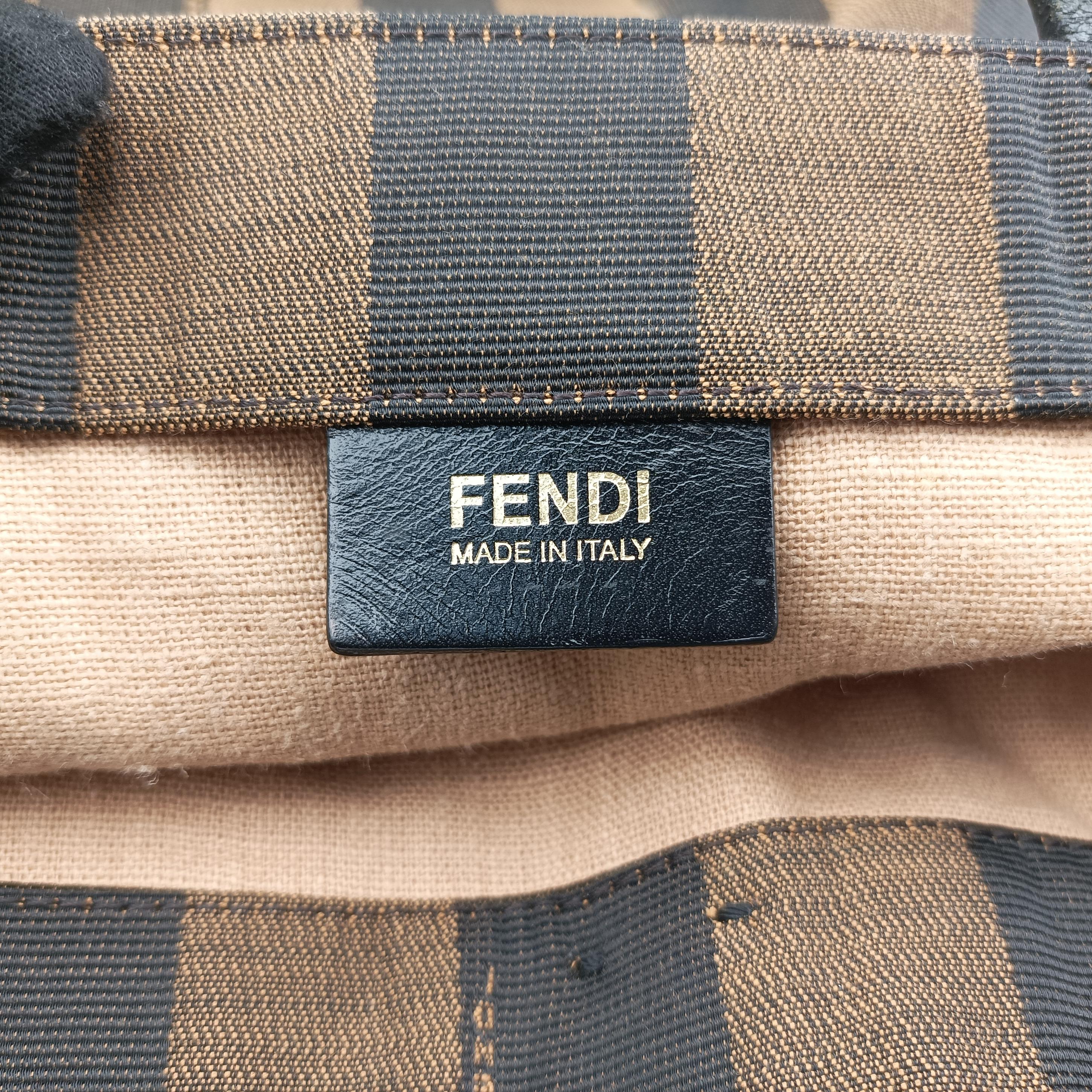 Pre-owned Fendi Pequin Multicolour canvas 8BH235 handbag | stylenewstar