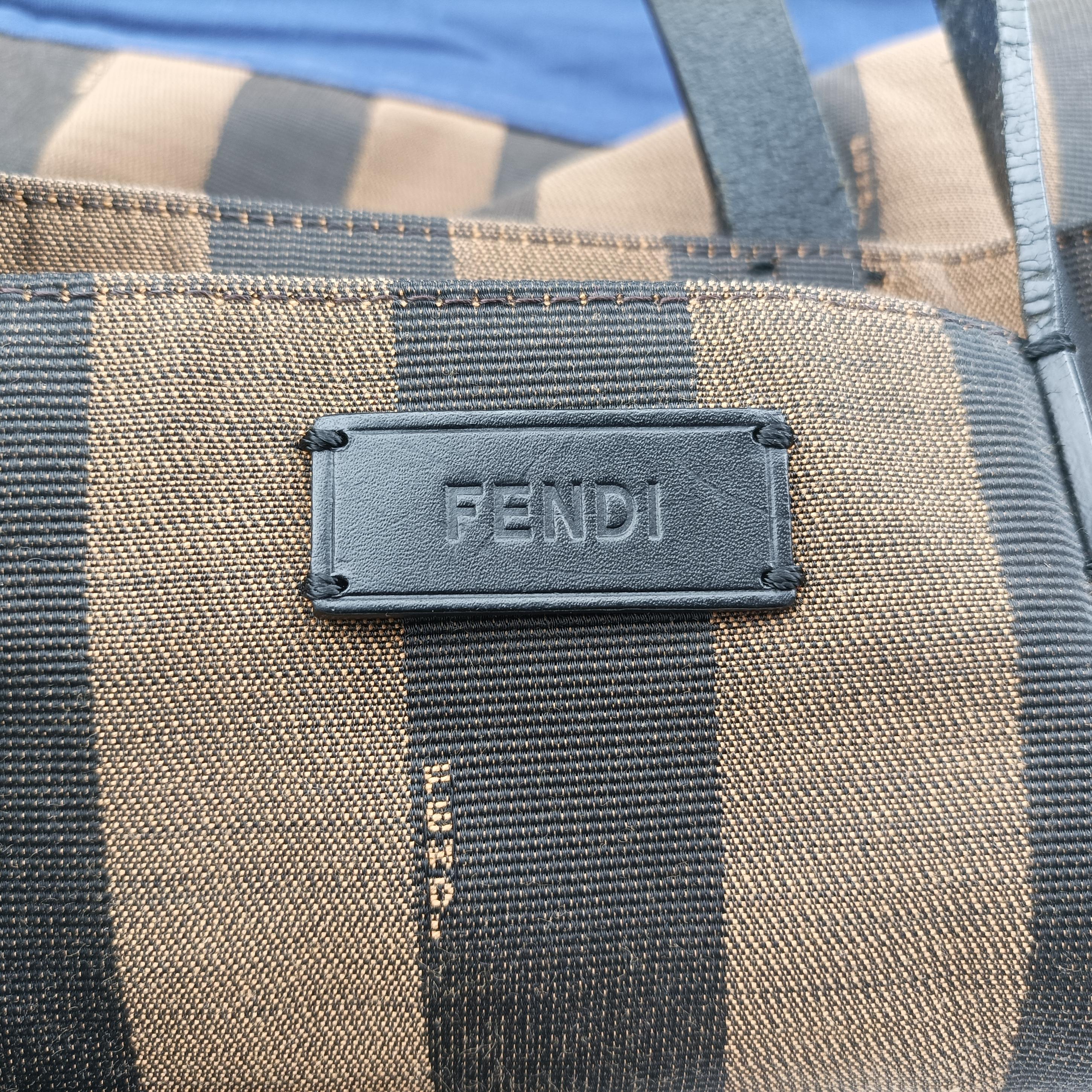 Pre-owned Fendi Pequin Multicolour canvas 8BH235 handbag | stylenewstar