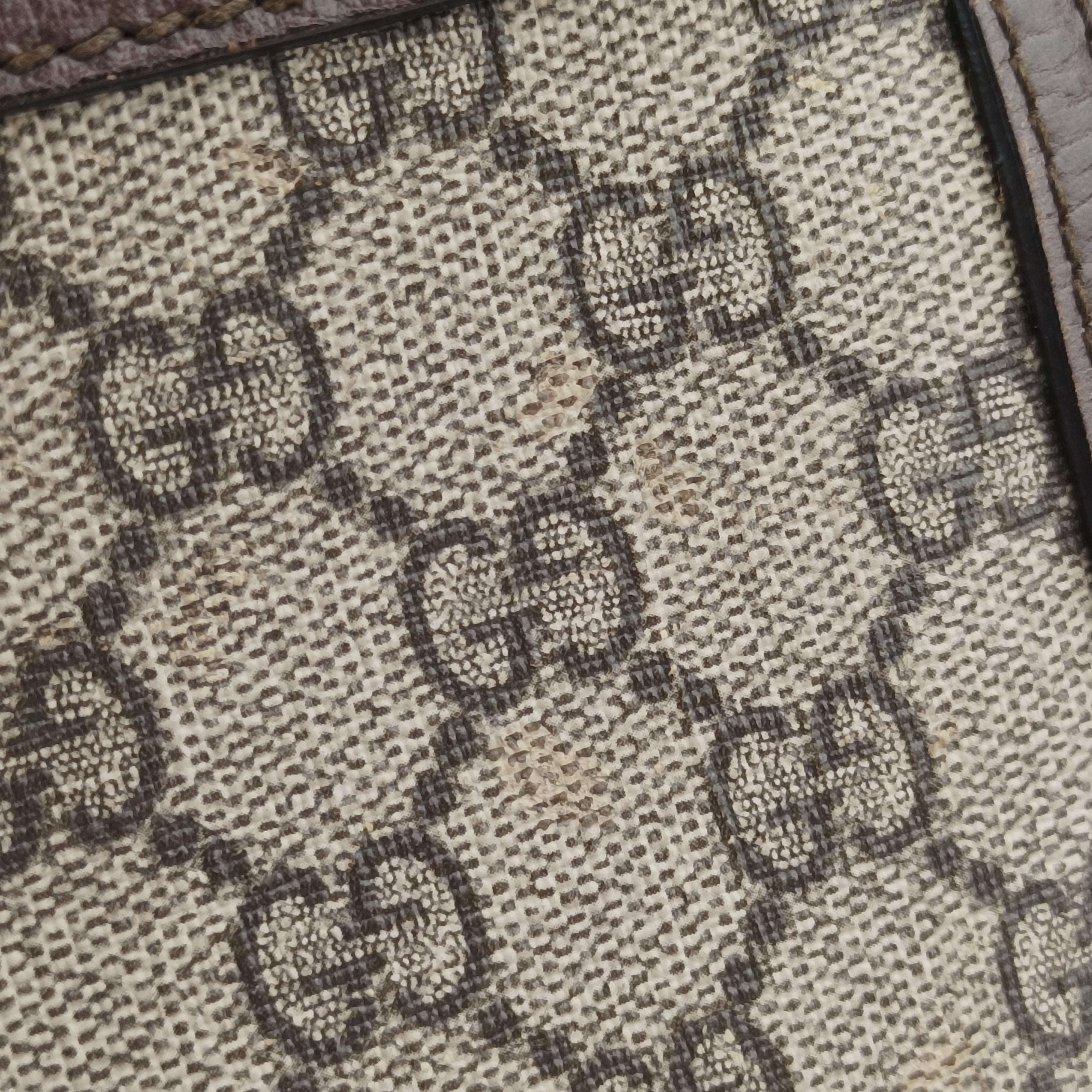 Pre-owned Gucci Ophidia Brown×Red×Green PVC coated canvas×leather 503877 shoulderbag | stylenewstar