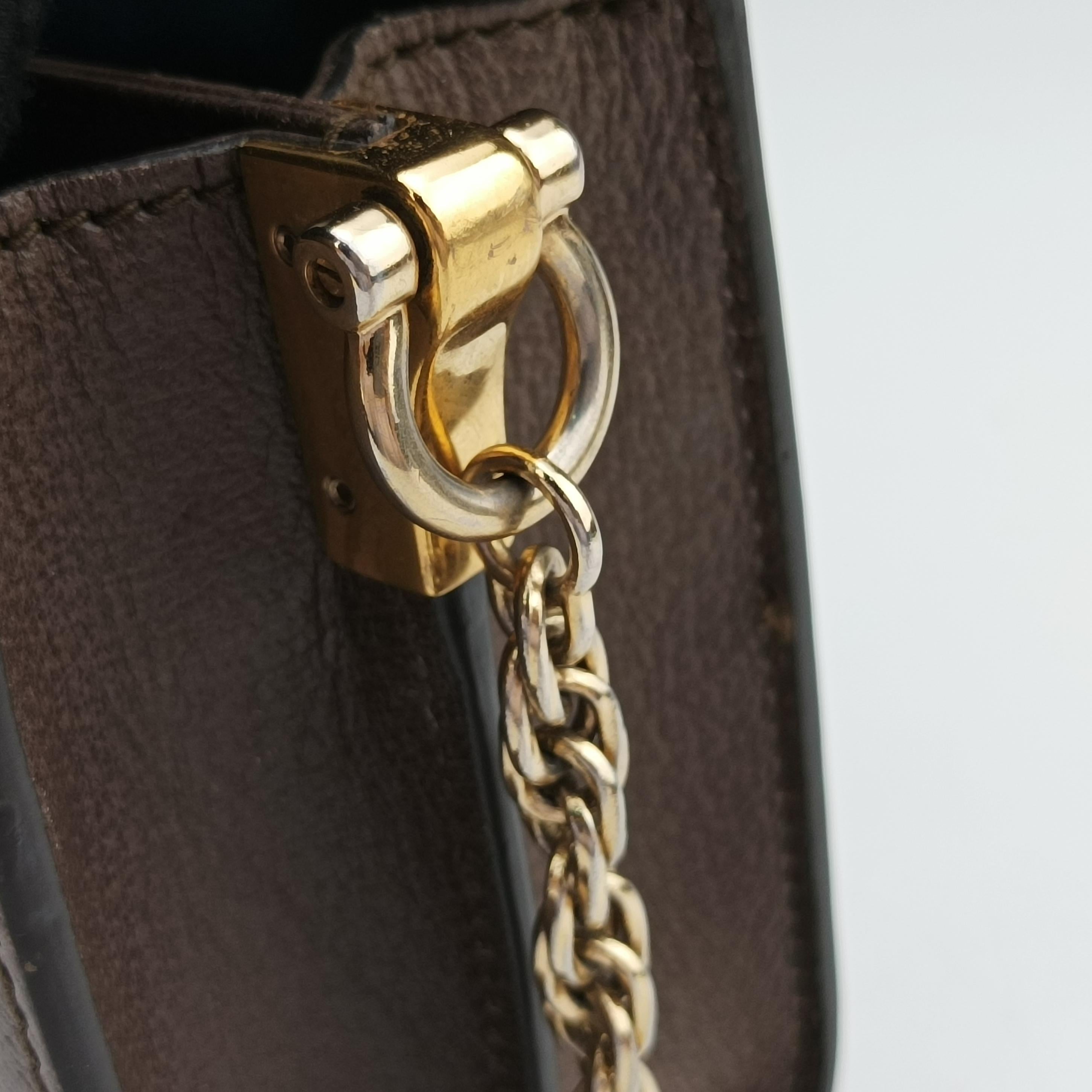Pre-owned Gucci Ophidia Brown×Red×Green PVC coated canvas×leather 503877 shoulderbag | stylenewstar