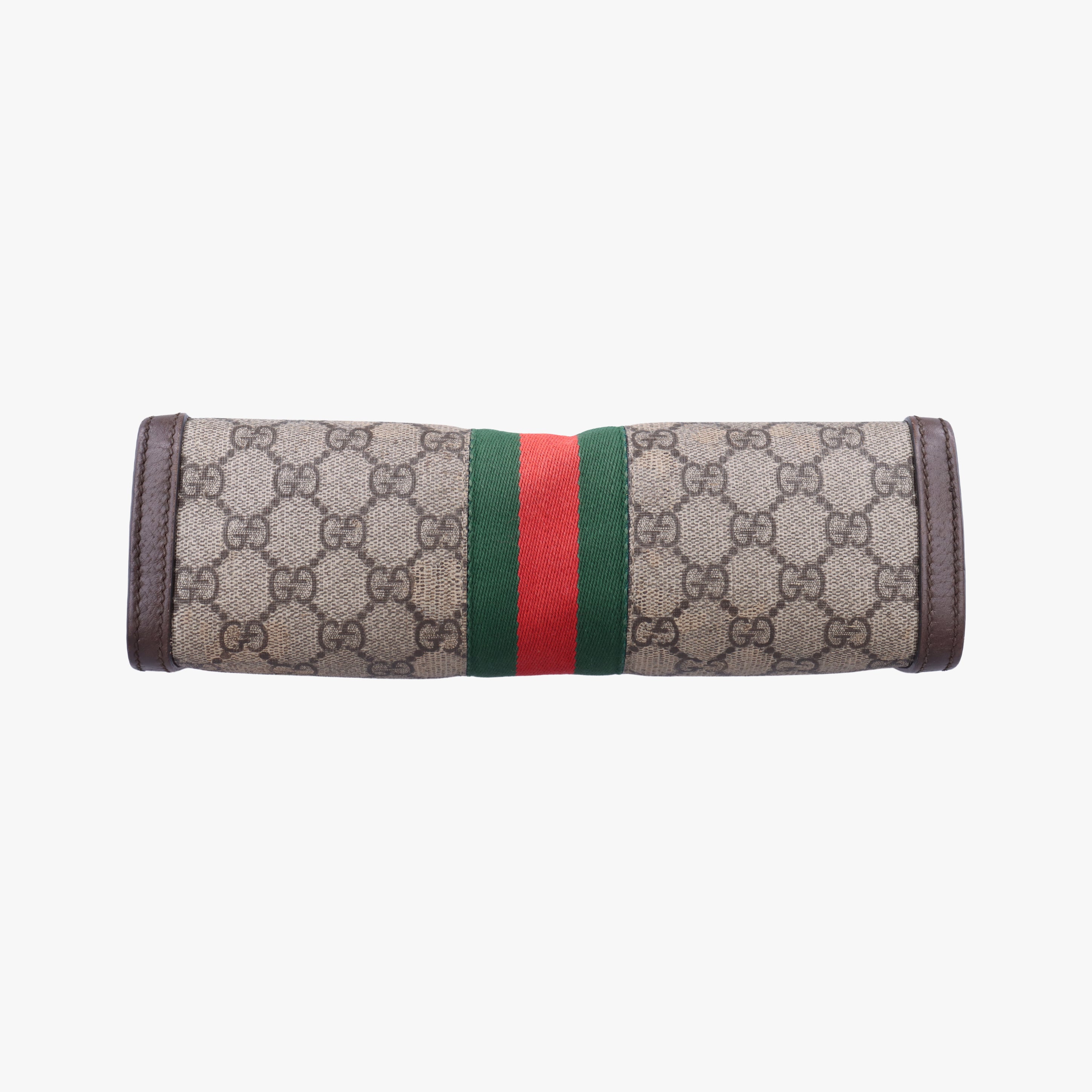 Pre-owned Gucci Ophidia Brown×Red×Green PVC coated canvas×leather 503877 shoulderbag | stylenewstar