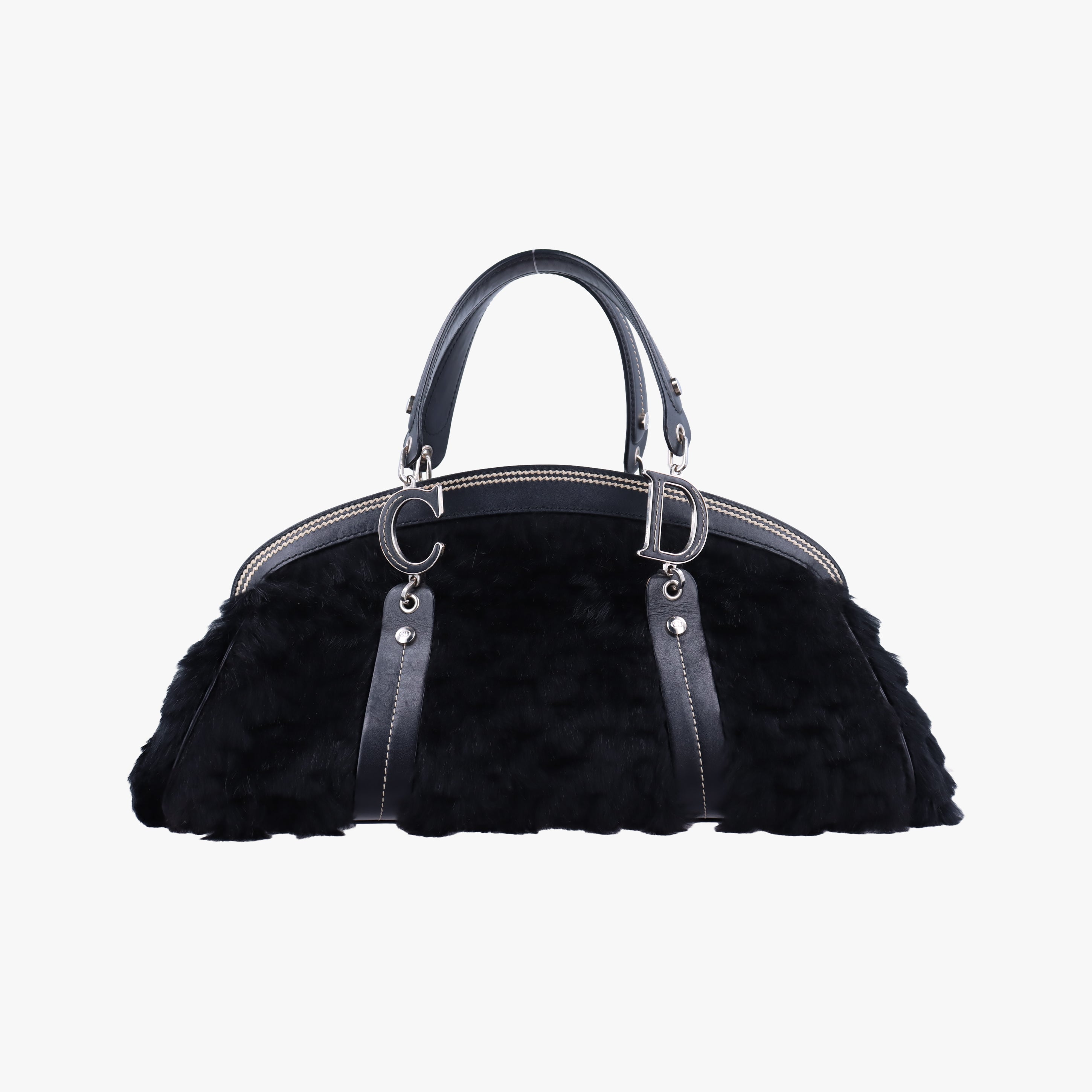 Pre-owned Christian Dior Diorissimo Black mink fur  handbag | stylenewstar