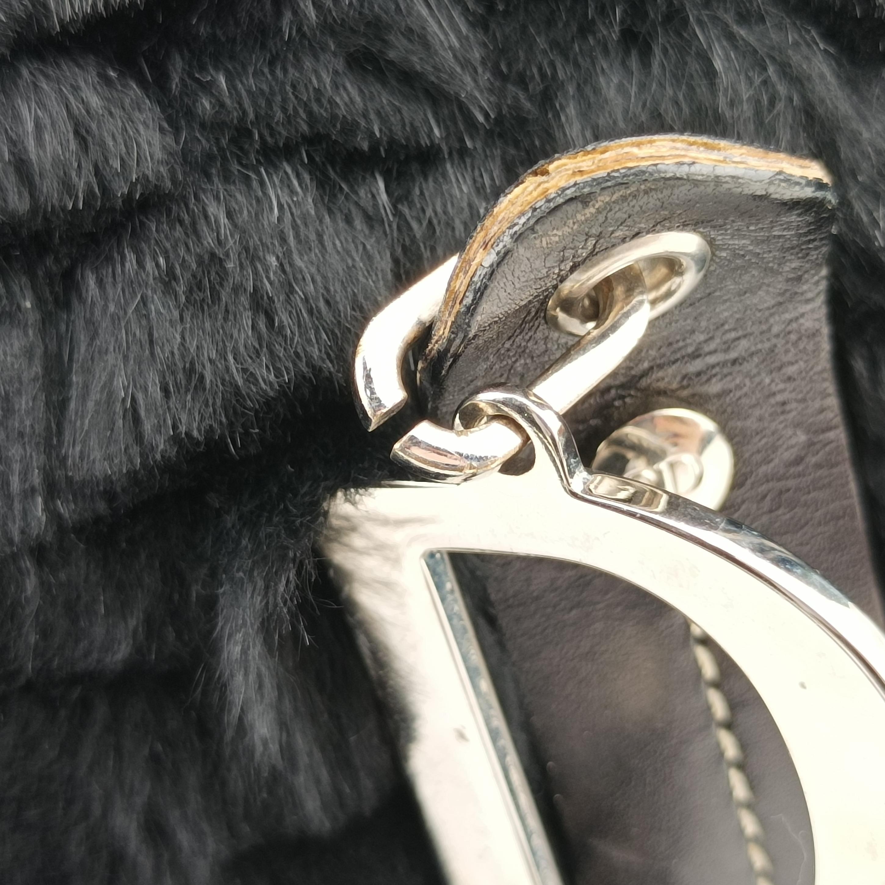 Pre-owned Christian Dior Diorissimo Black mink fur  handbag | stylenewstar