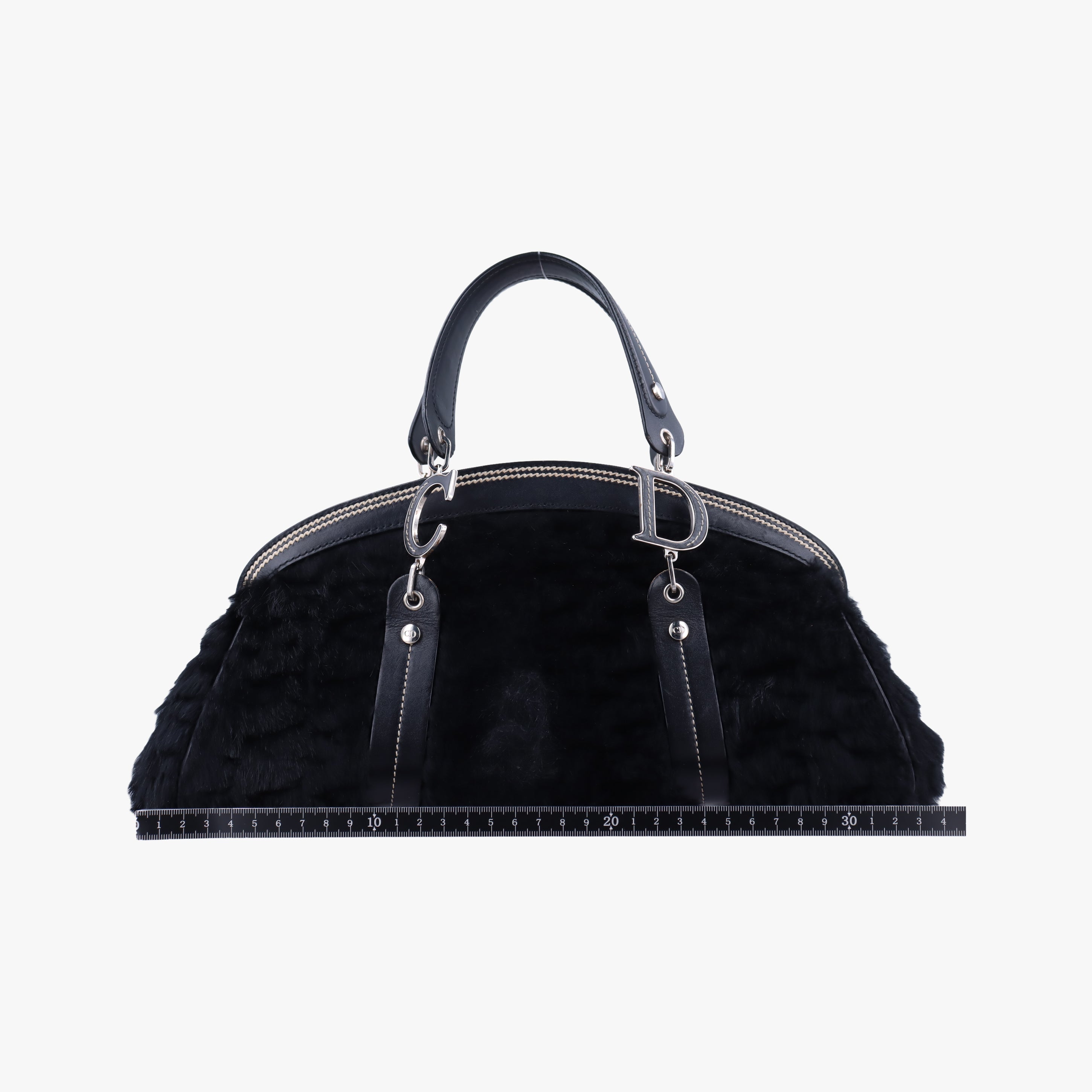 Pre-owned Christian Dior Diorissimo Black mink fur  handbag | stylenewstar