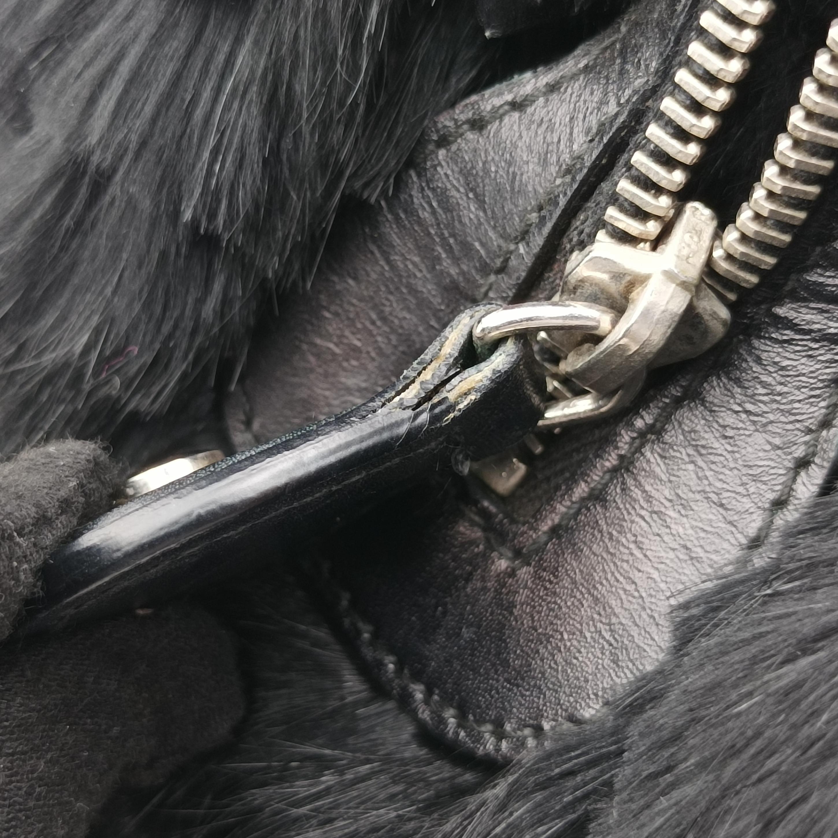 Pre-owned Christian Dior Diorissimo Black mink fur  handbag | stylenewstar