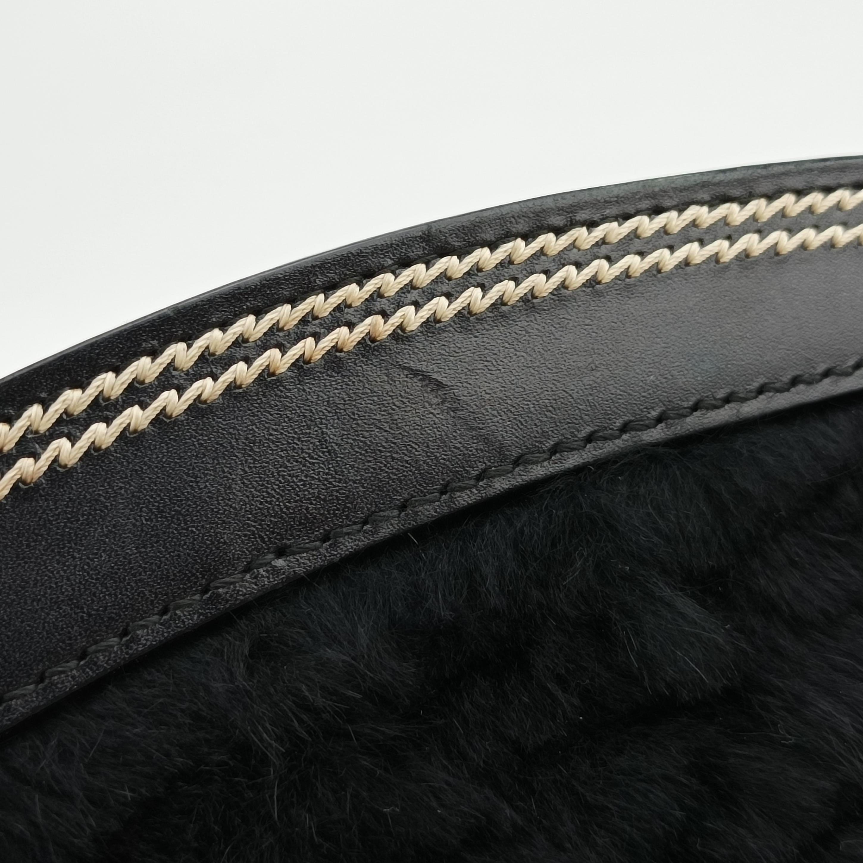 Pre-owned Christian Dior Diorissimo Black mink fur  handbag | stylenewstar