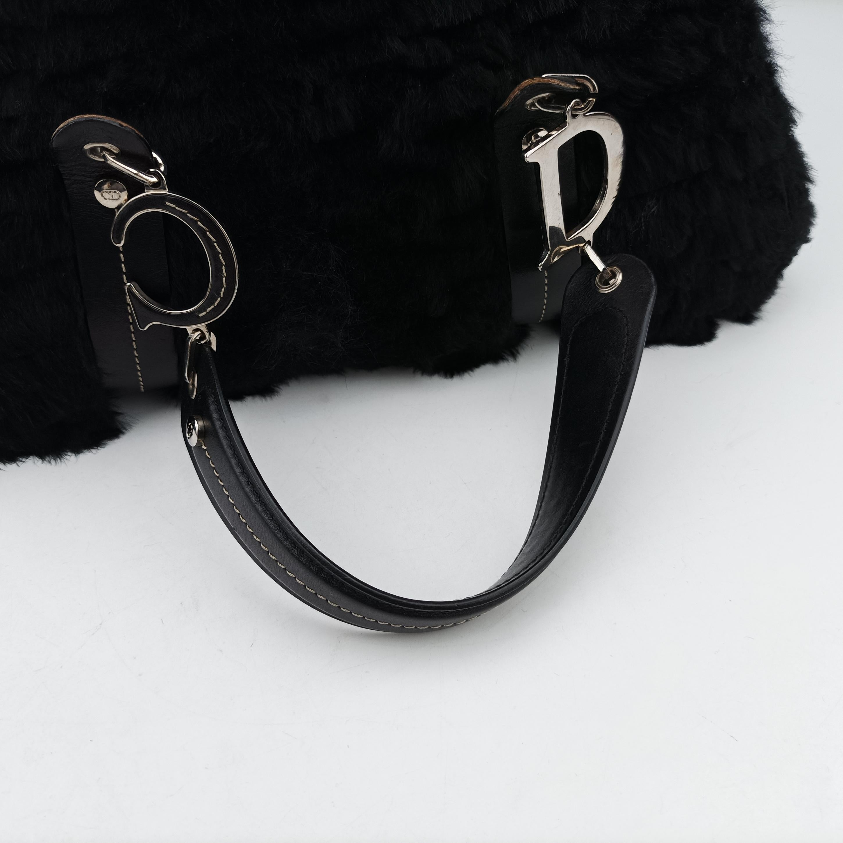 Pre-owned Christian Dior Diorissimo Black mink fur  handbag | stylenewstar