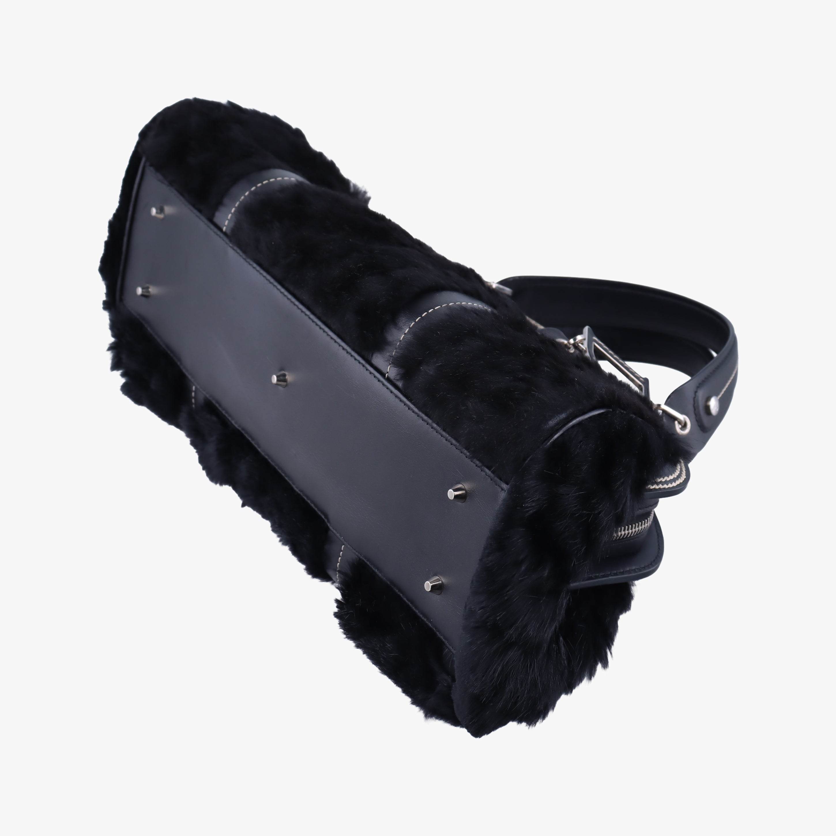 Pre-owned Christian Dior Diorissimo Black mink fur  handbag | stylenewstar