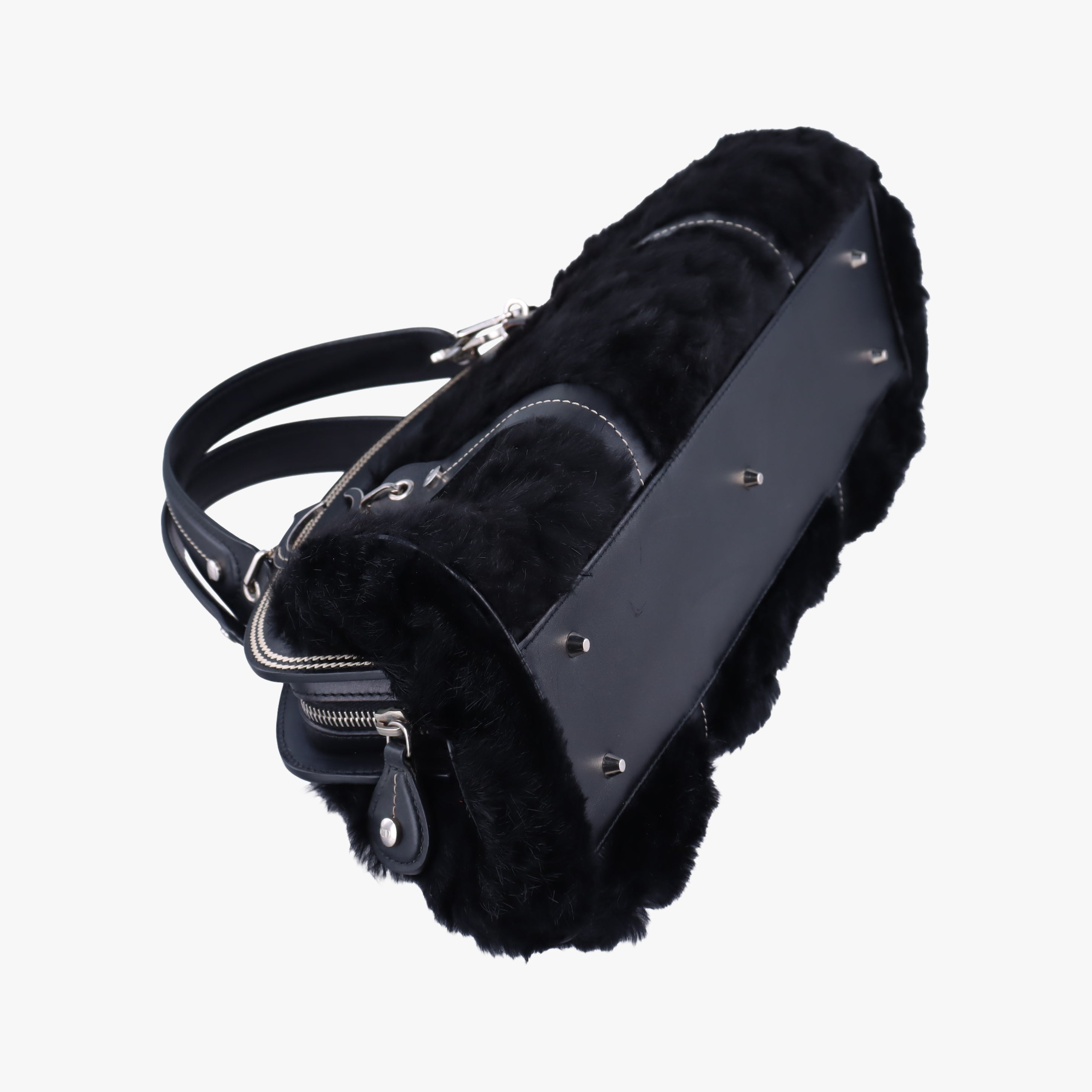 Pre-owned Christian Dior Diorissimo Black mink fur  handbag | stylenewstar
