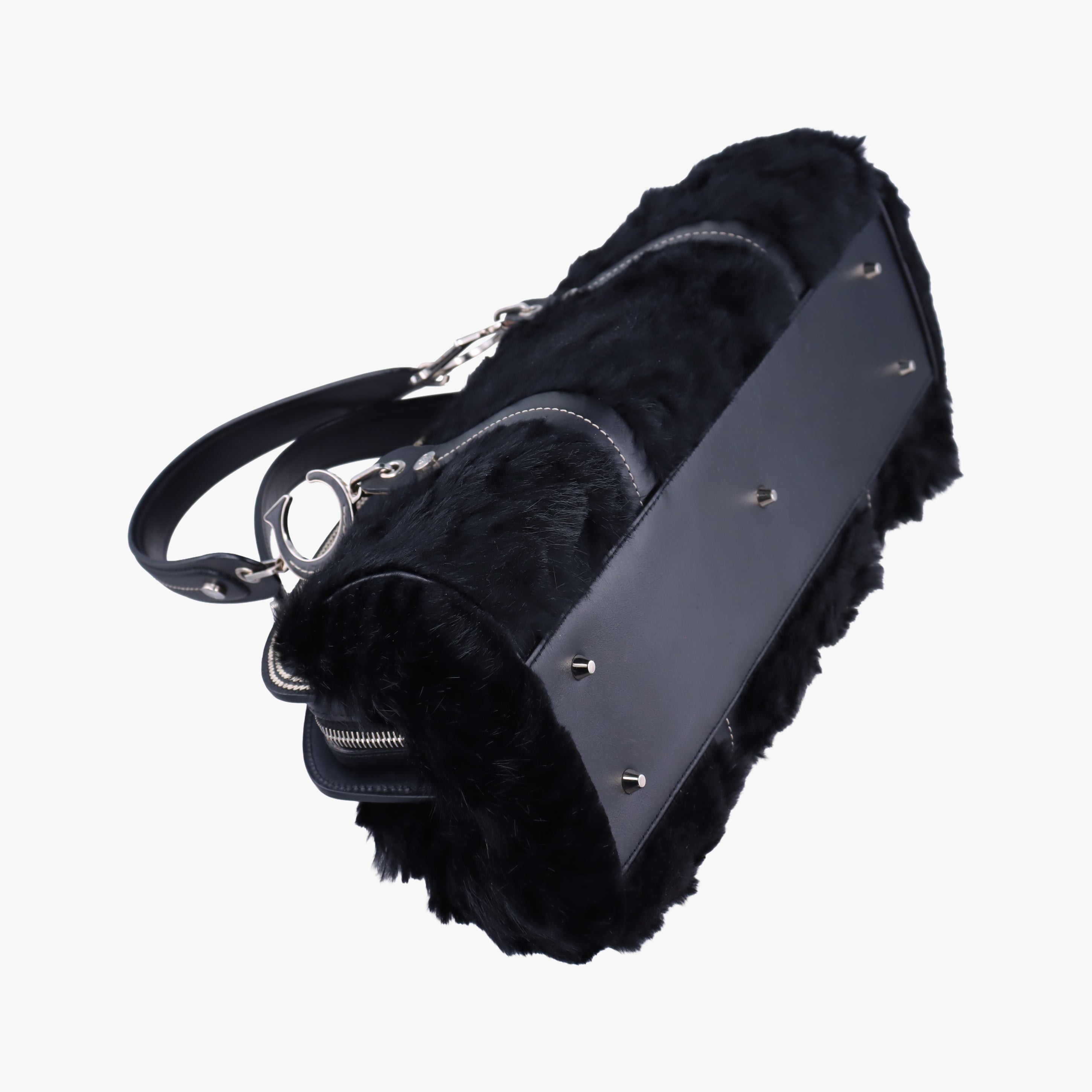Pre-owned Christian Dior Diorissimo Black mink fur  handbag | stylenewstar