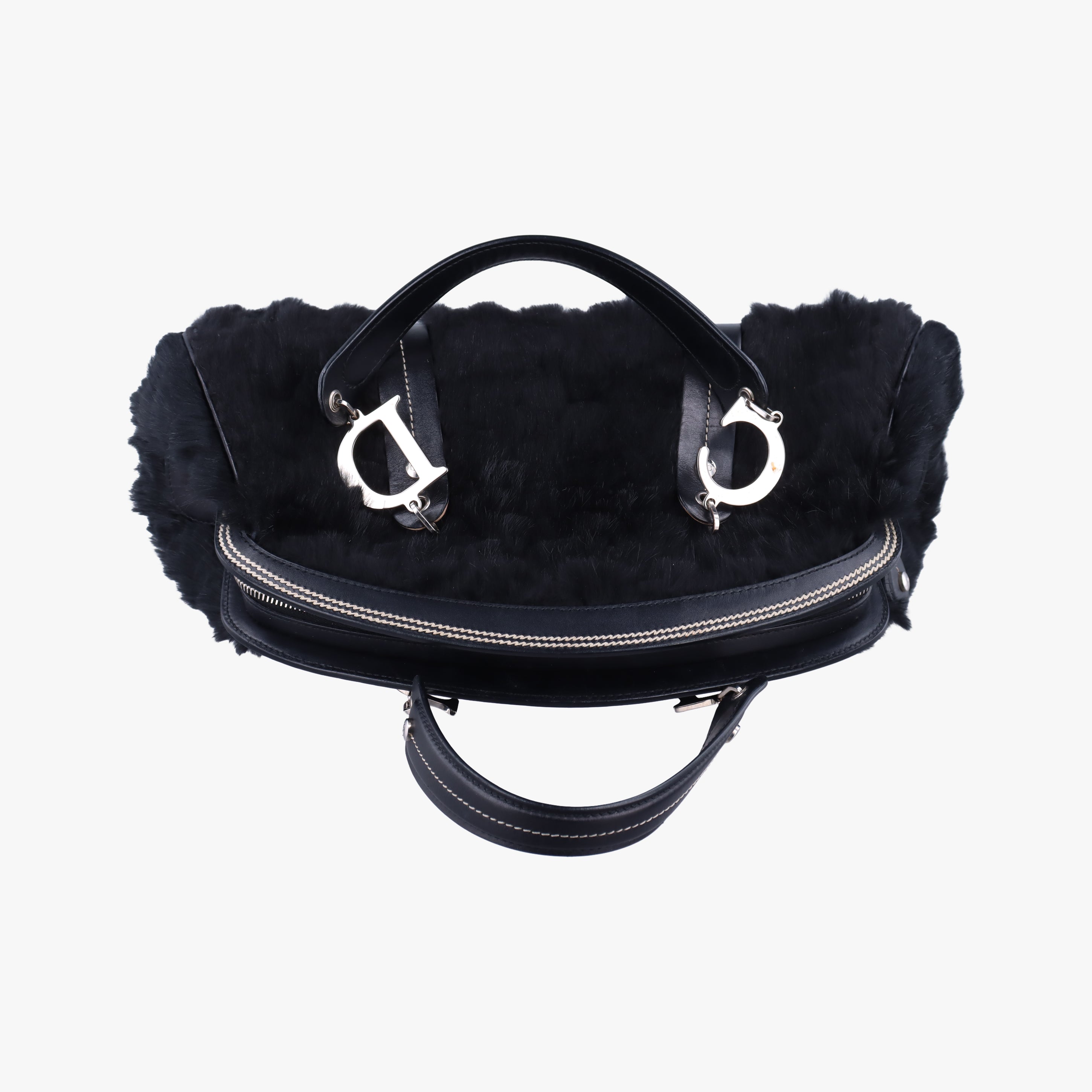 Pre-owned Christian Dior Diorissimo Black mink fur  handbag | stylenewstar