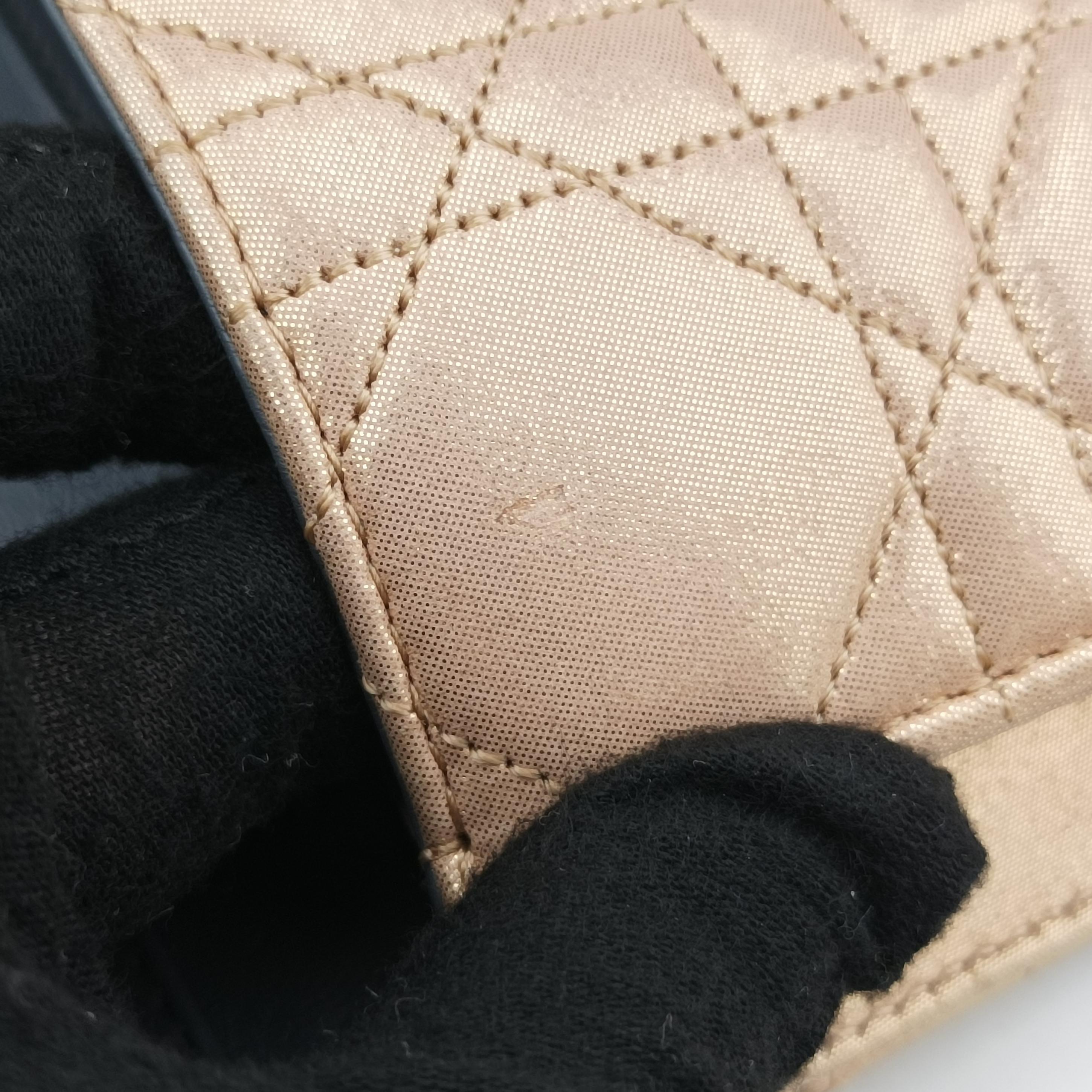 Pre-owned Christian Dior Miss Dior Golden Leather  shoulderbag | stylenewstar