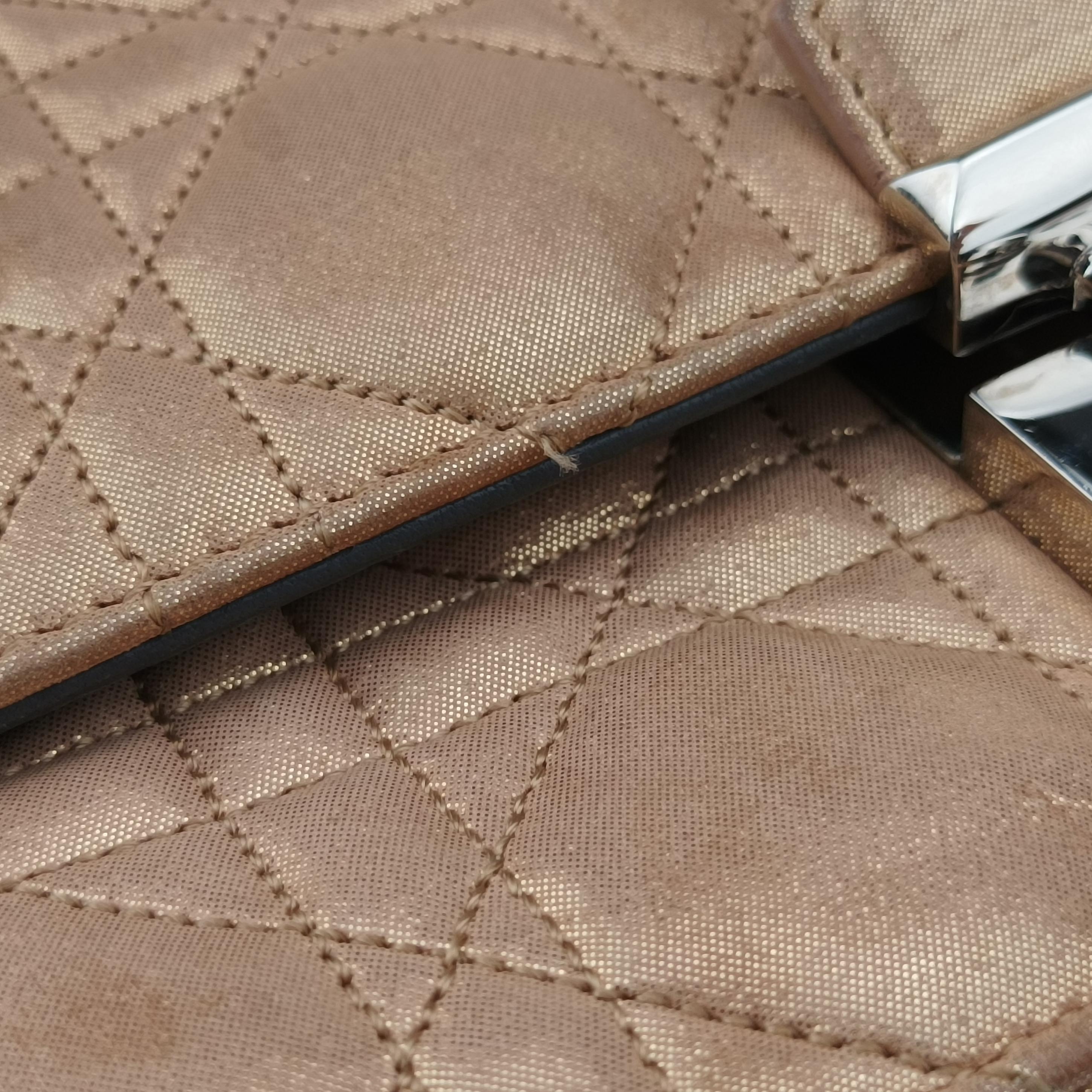Pre-owned Christian Dior Miss Dior Golden Leather  shoulderbag | stylenewstar