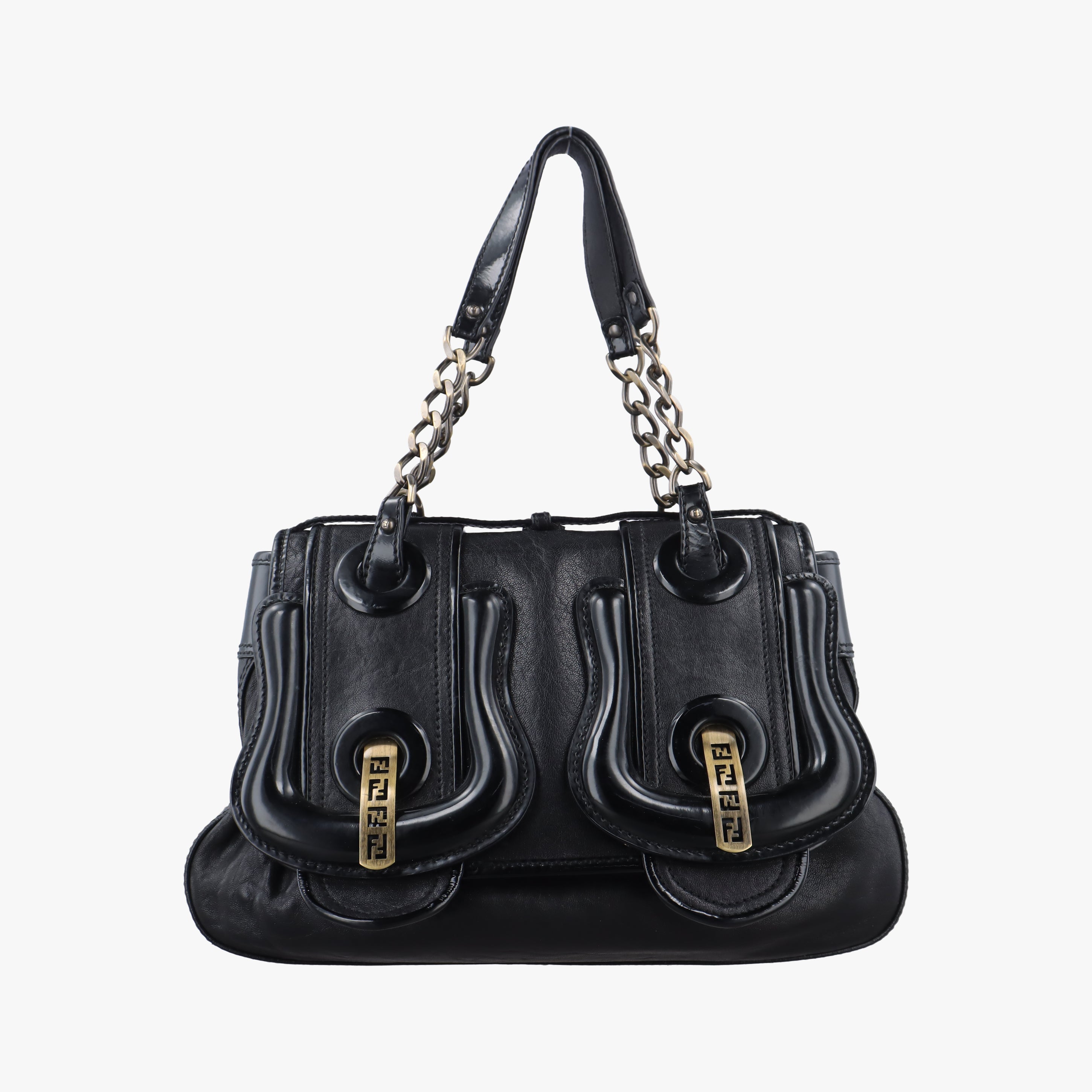 Pre-owned Fendi B Bag Black Leather  shoulderbag | stylenewstar
