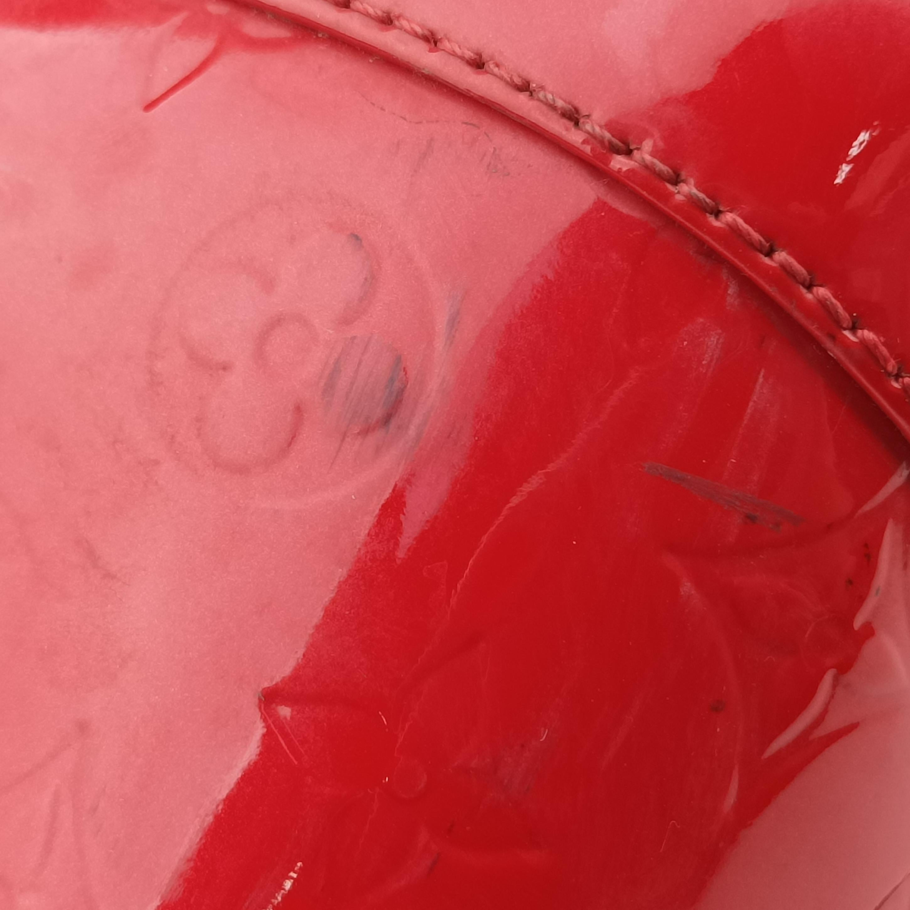 Pre-owned Louis Vuitton Alma PM pomme d'amour Vernis M90096 SN2133 pomme d'amour Vernis M90096 handbag | stylenewstar