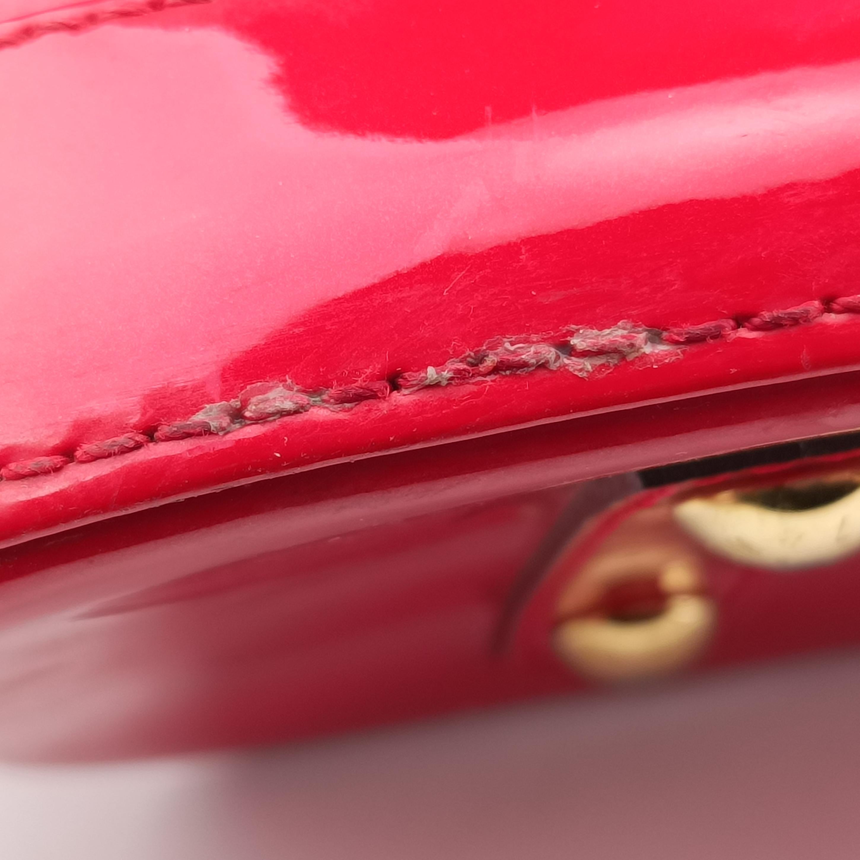 Pre-owned Louis Vuitton Alma PM pomme d'amour Vernis M90096 SN2133 pomme d'amour Vernis M90096 handbag | stylenewstar