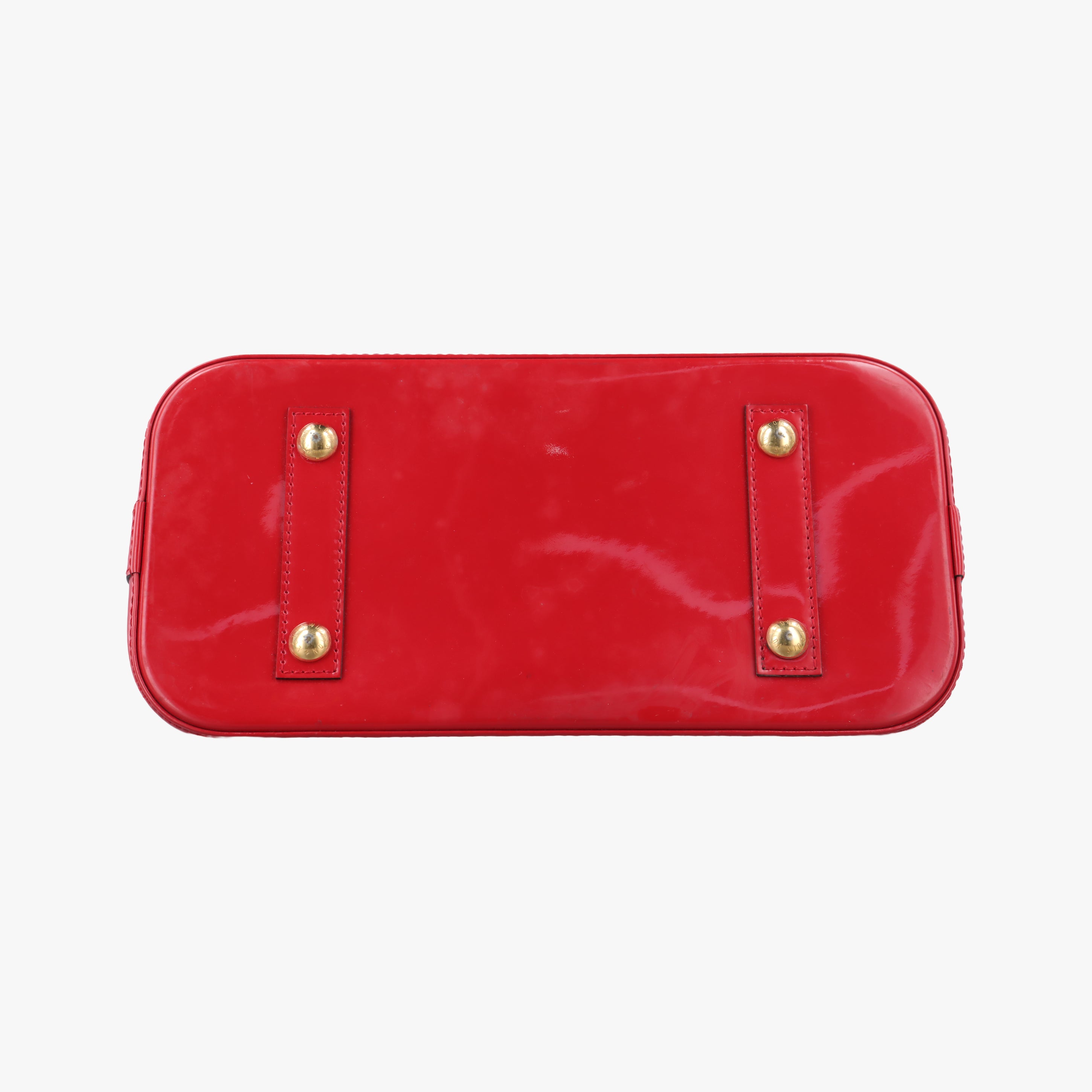 Pre-owned Louis Vuitton Alma PM pomme d'amour Vernis M90096 SN2133 pomme d'amour Vernis M90096 handbag | stylenewstar
