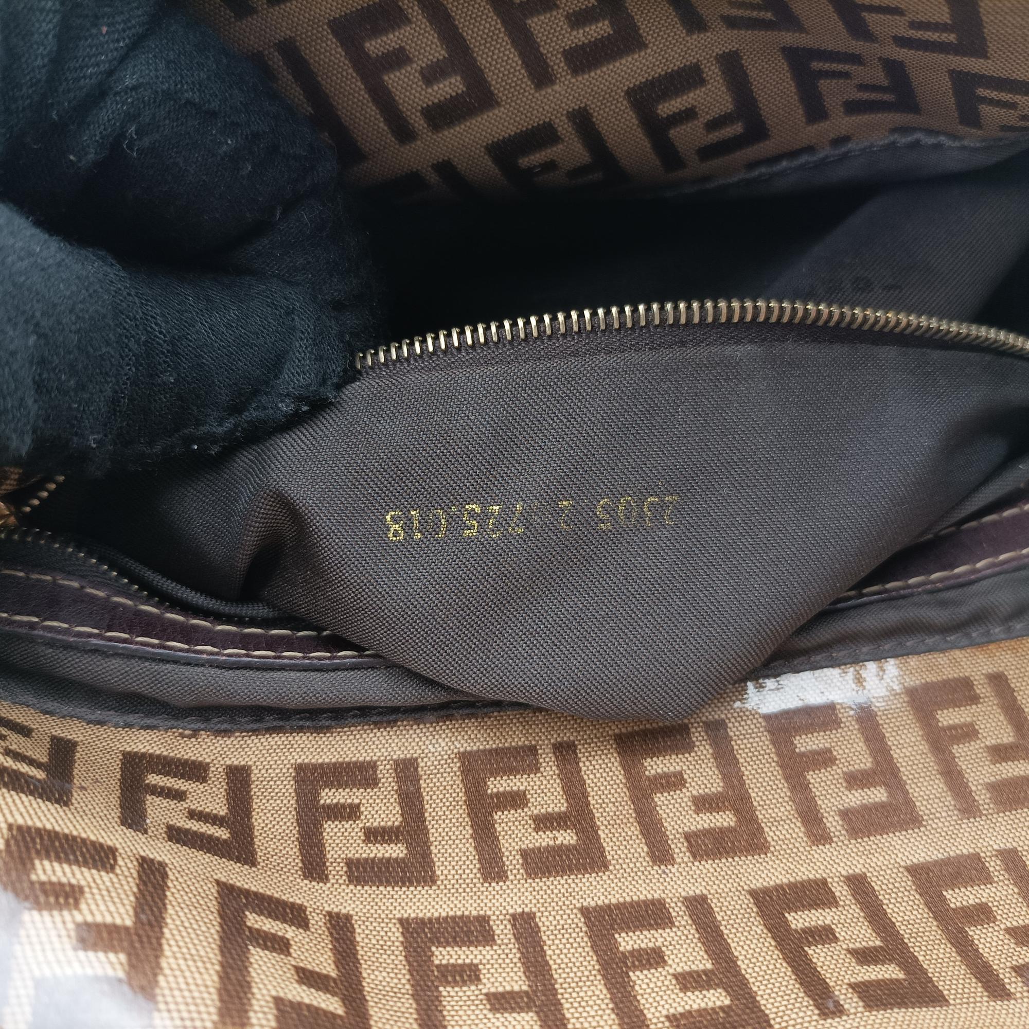 Vintage Fendi Mamma Baguette Brown PVC coated canvas 26725 handbag | stylenewstar