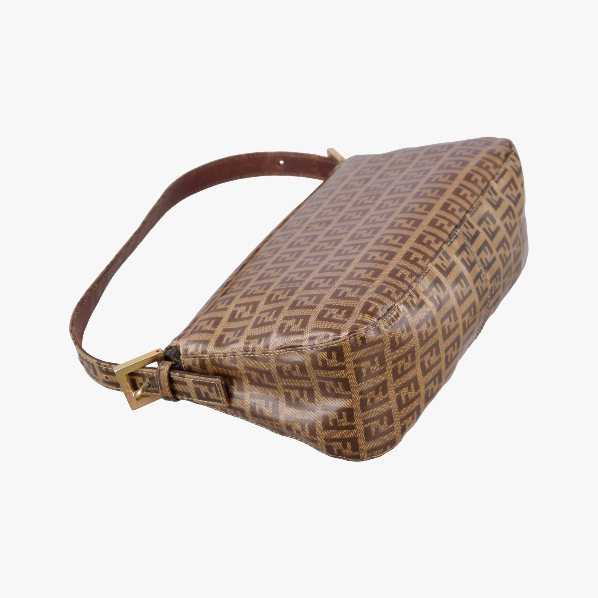 Vintage Fendi Mamma Baguette Brown PVC coated canvas 26725 handbag | stylenewstar
