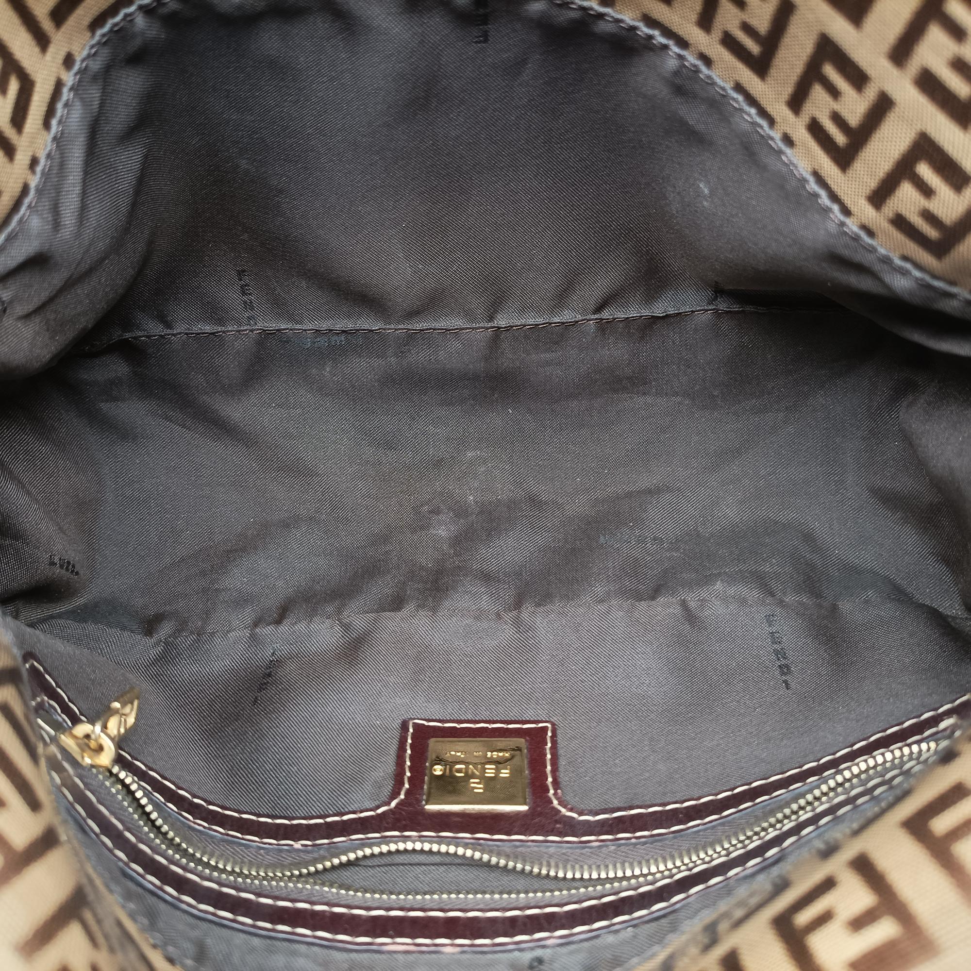 Vintage Fendi Mamma Baguette Brown PVC coated canvas 26725 handbag | stylenewstar