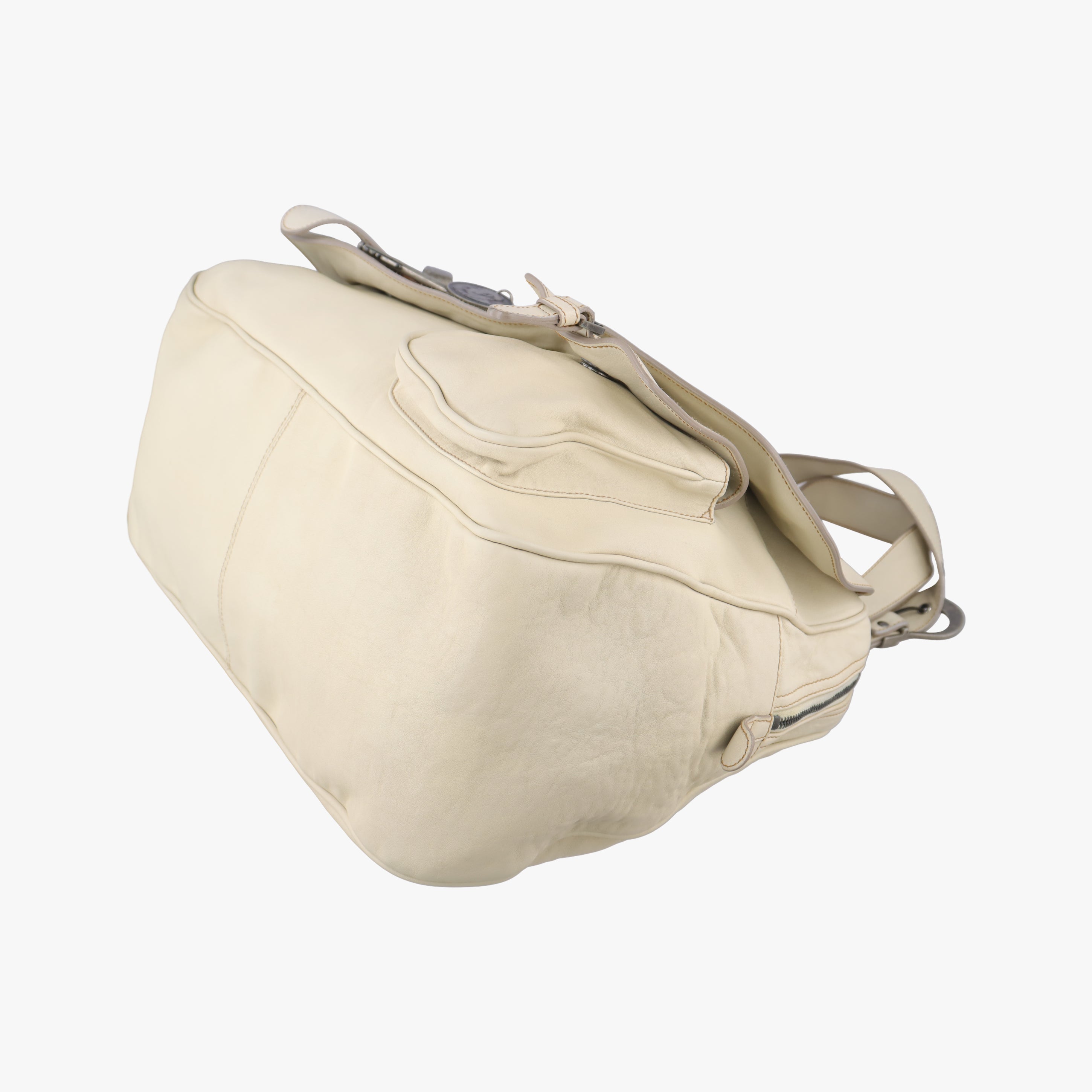 Pre-owned Christian Dior Gaucho White Leather  handbag | stylenewstar
