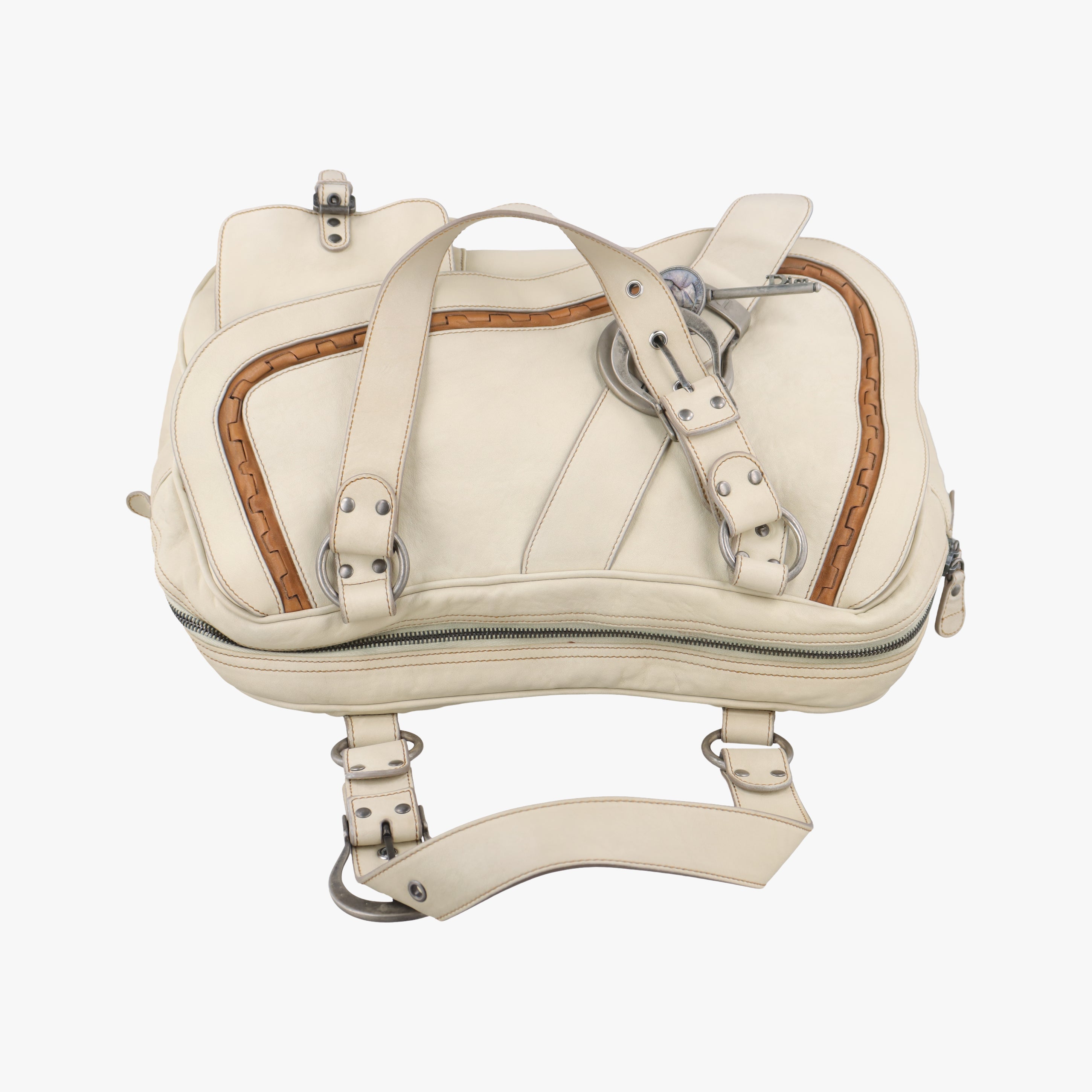 Pre-owned Christian Dior Gaucho White Leather  handbag | stylenewstar