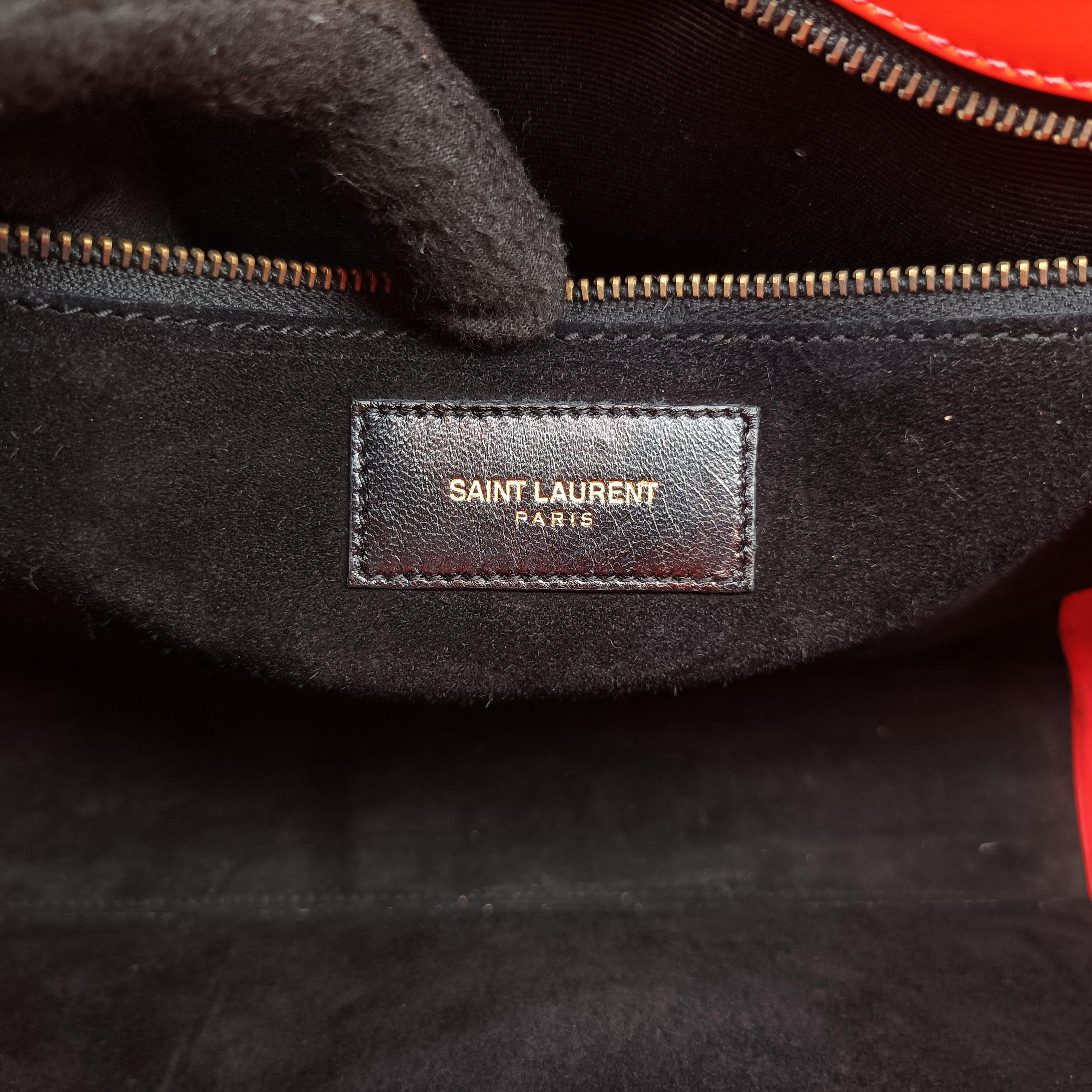 Pre-owned Yves Saint Laurent SAC DE JOUR Orange Leather 324823 shoulderbag | stylenewstar