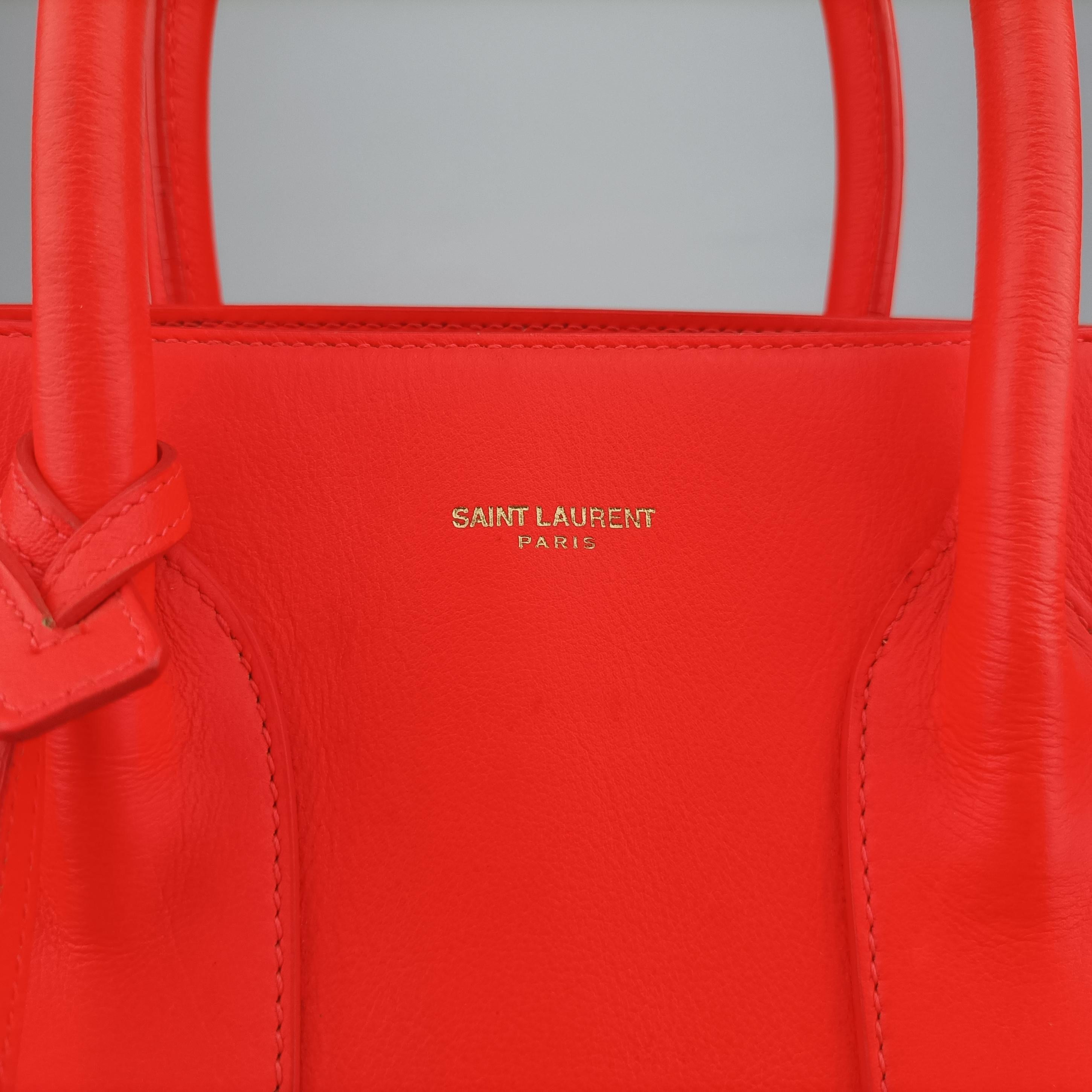 Pre-owned Yves Saint Laurent SAC DE JOUR Orange Leather 324823 shoulderbag | stylenewstar