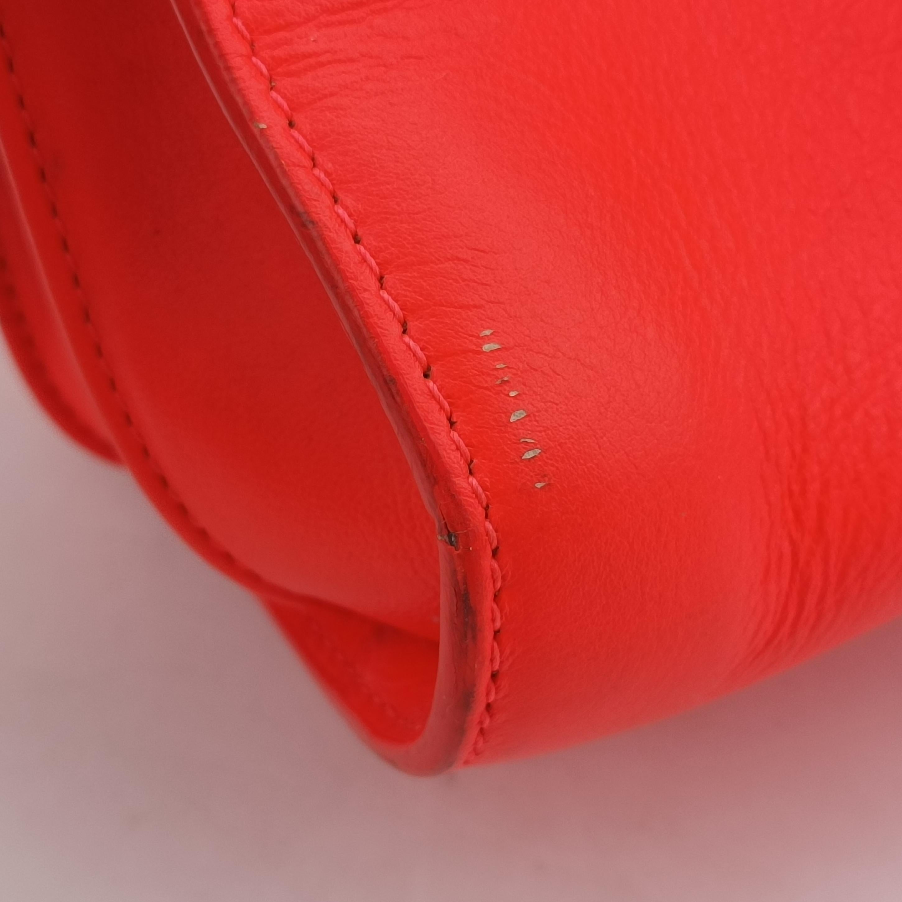 Pre-owned Yves Saint Laurent SAC DE JOUR Orange Leather 324823 shoulderbag | stylenewstar