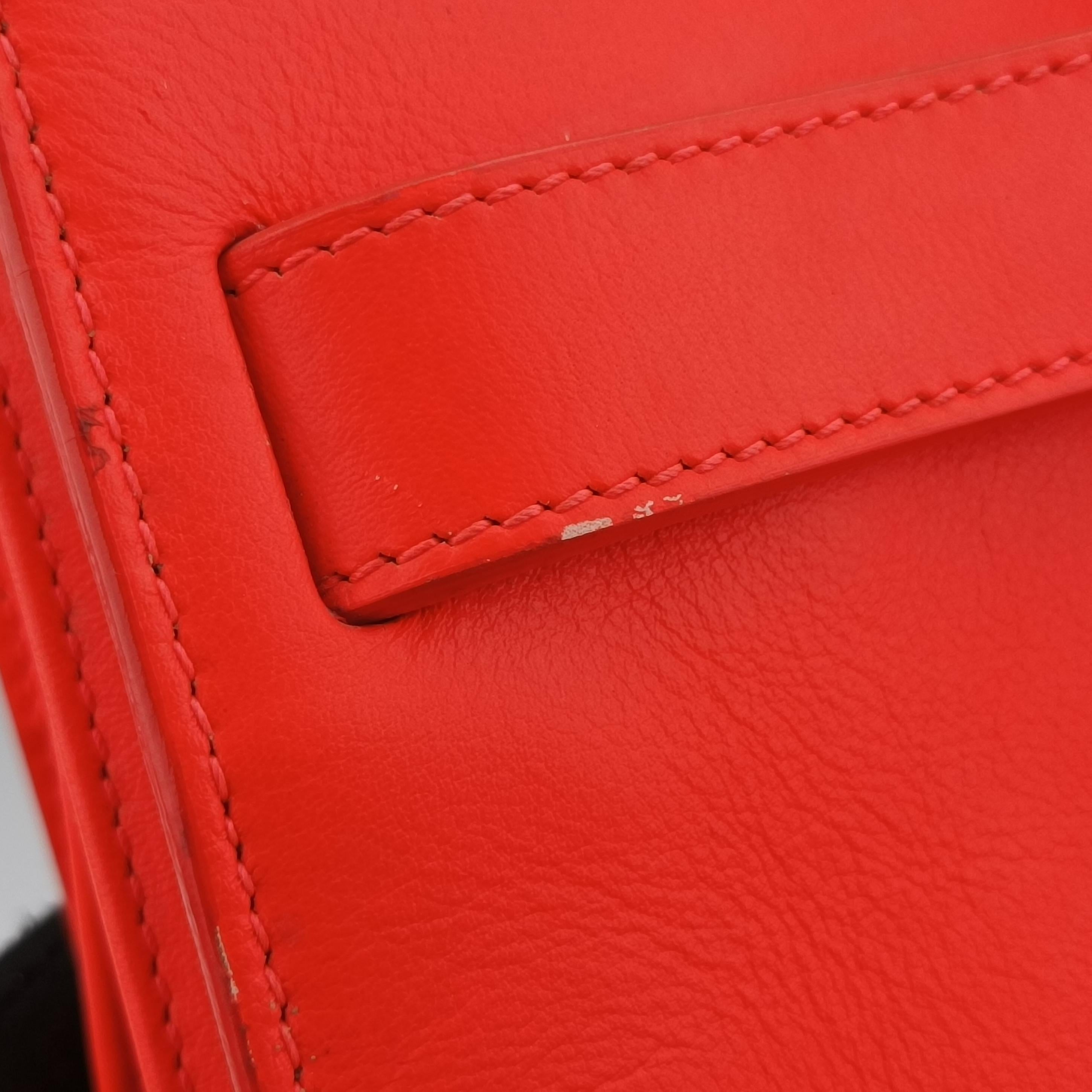Pre-owned Yves Saint Laurent SAC DE JOUR Orange Leather 324823 shoulderbag | stylenewstar