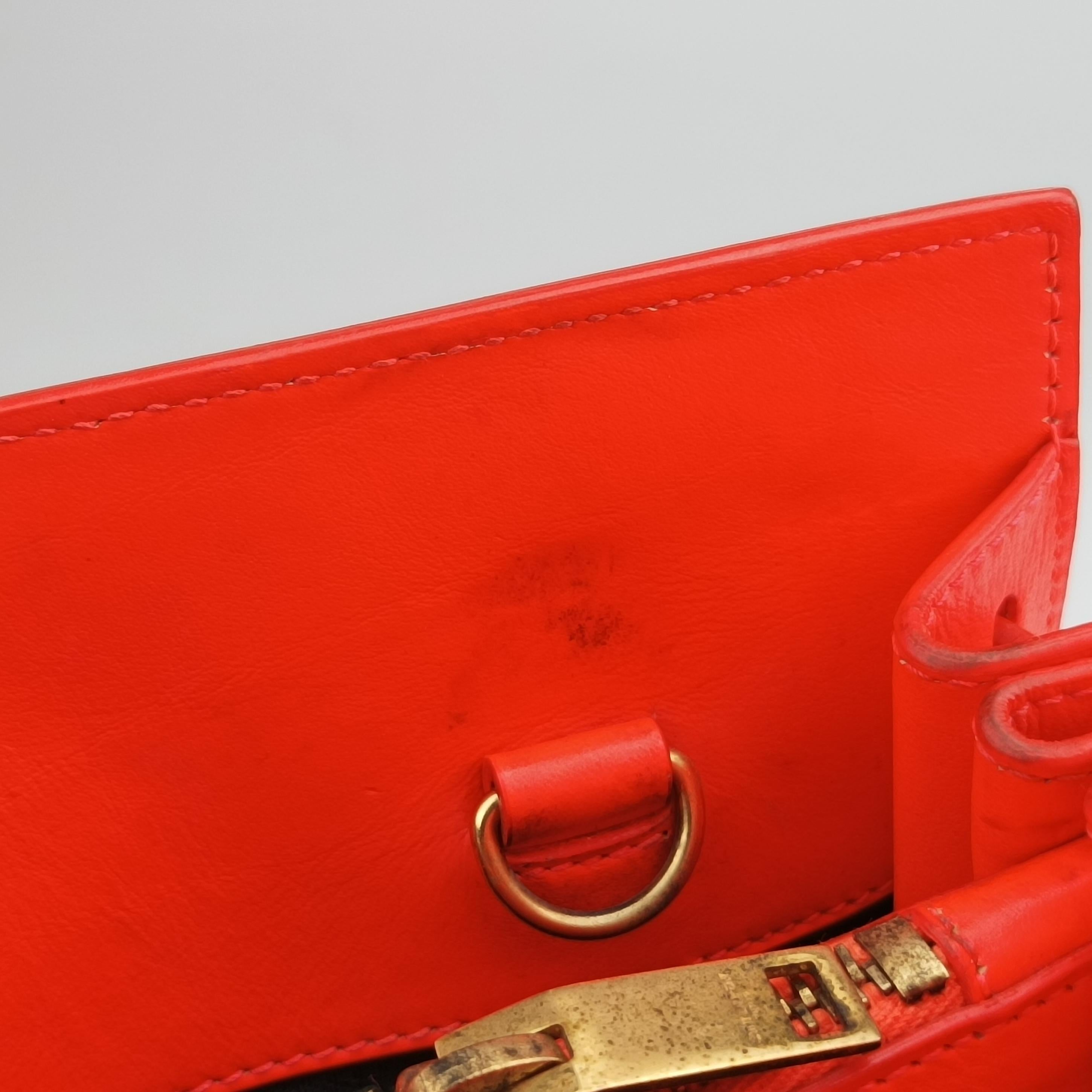 Pre-owned Yves Saint Laurent SAC DE JOUR Orange Leather 324823 shoulderbag | stylenewstar