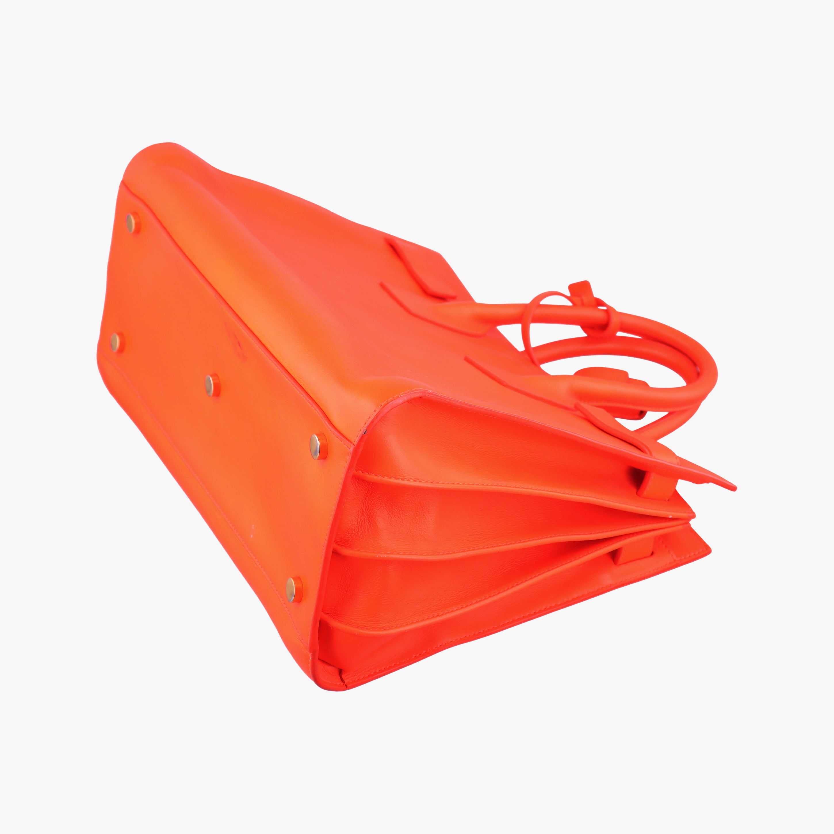 Pre-owned Yves Saint Laurent SAC DE JOUR Orange Leather 324823 shoulderbag | stylenewstar