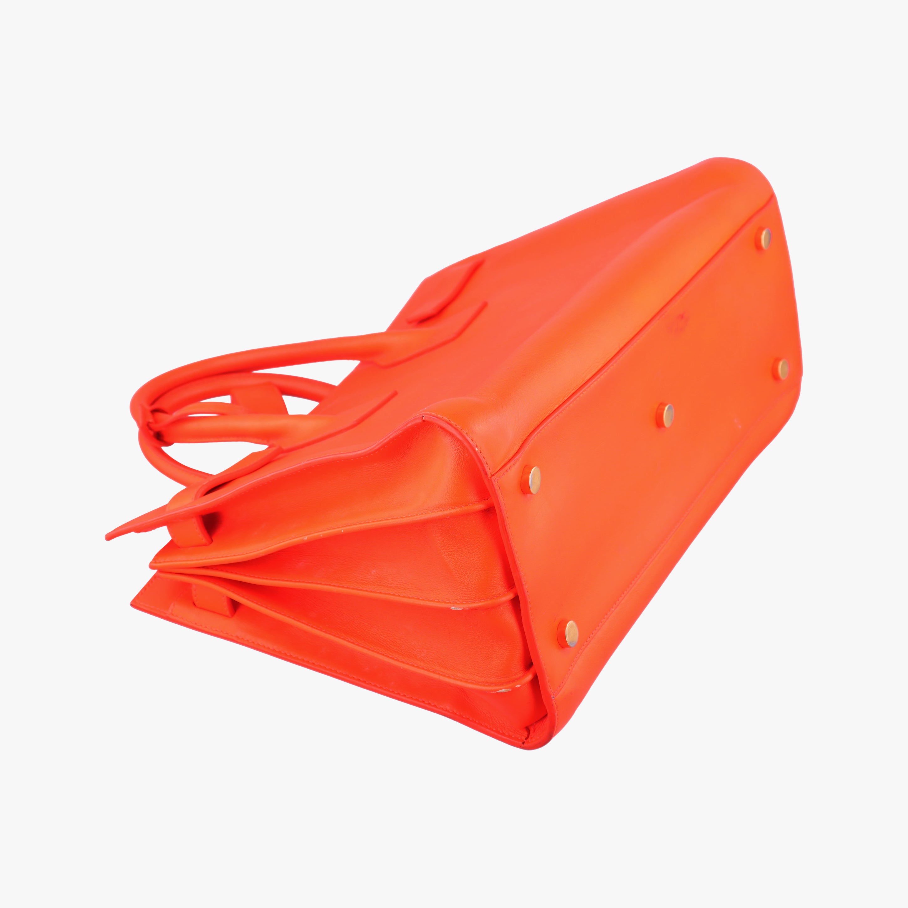 Pre-owned Yves Saint Laurent SAC DE JOUR Orange Leather 324823 shoulderbag | stylenewstar