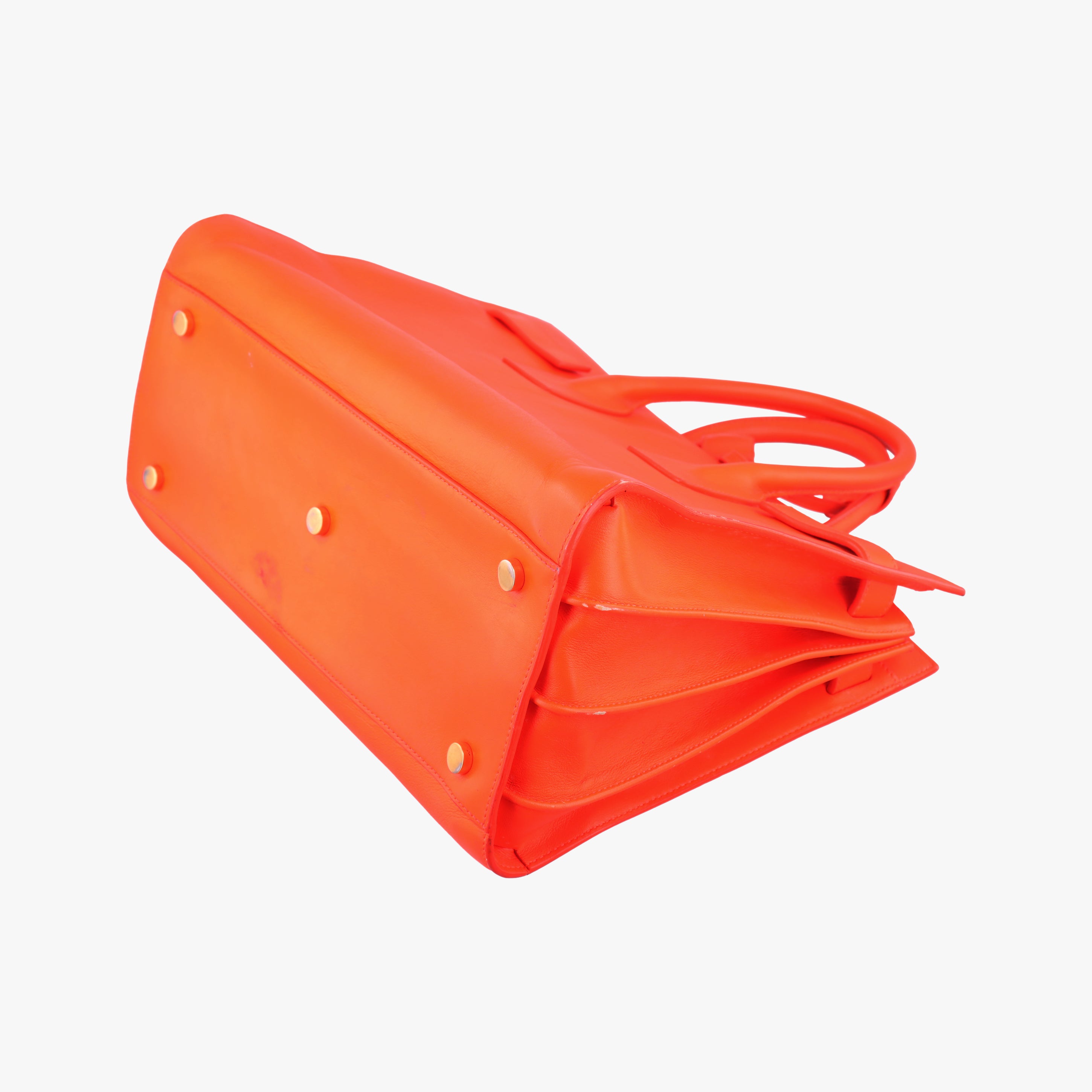 Pre-owned Yves Saint Laurent SAC DE JOUR Orange Leather 324823 shoulderbag | stylenewstar