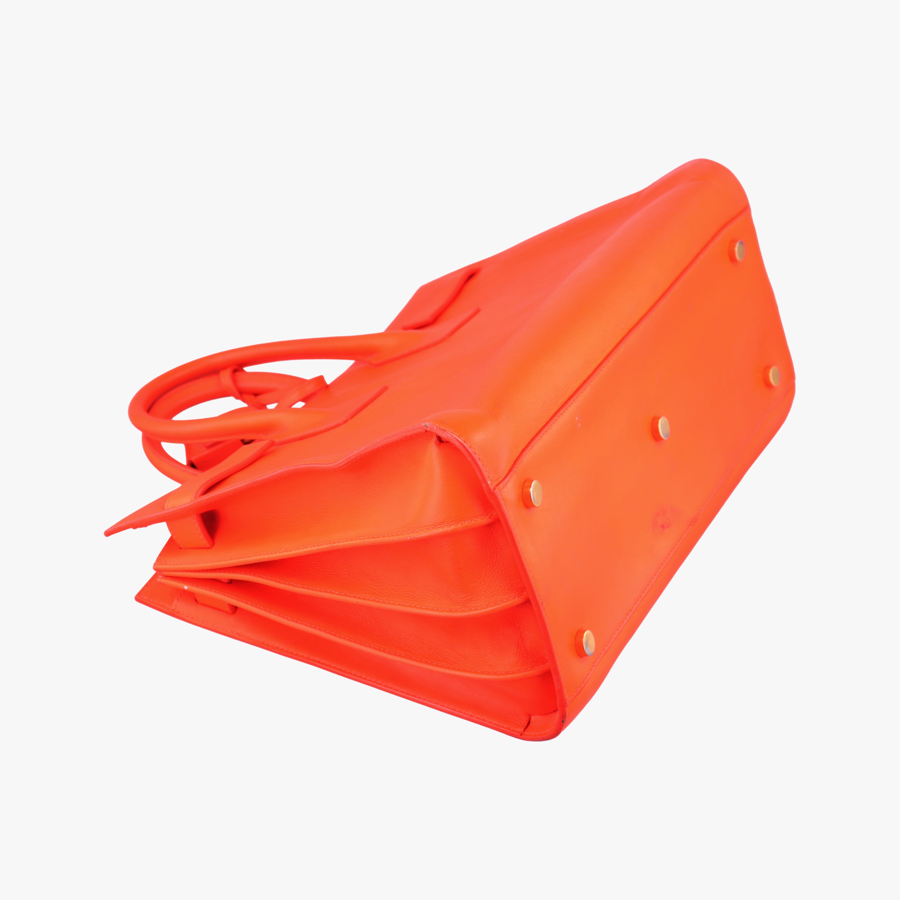 Pre-owned Yves Saint Laurent SAC DE JOUR Orange Leather 324823 shoulderbag | stylenewstar