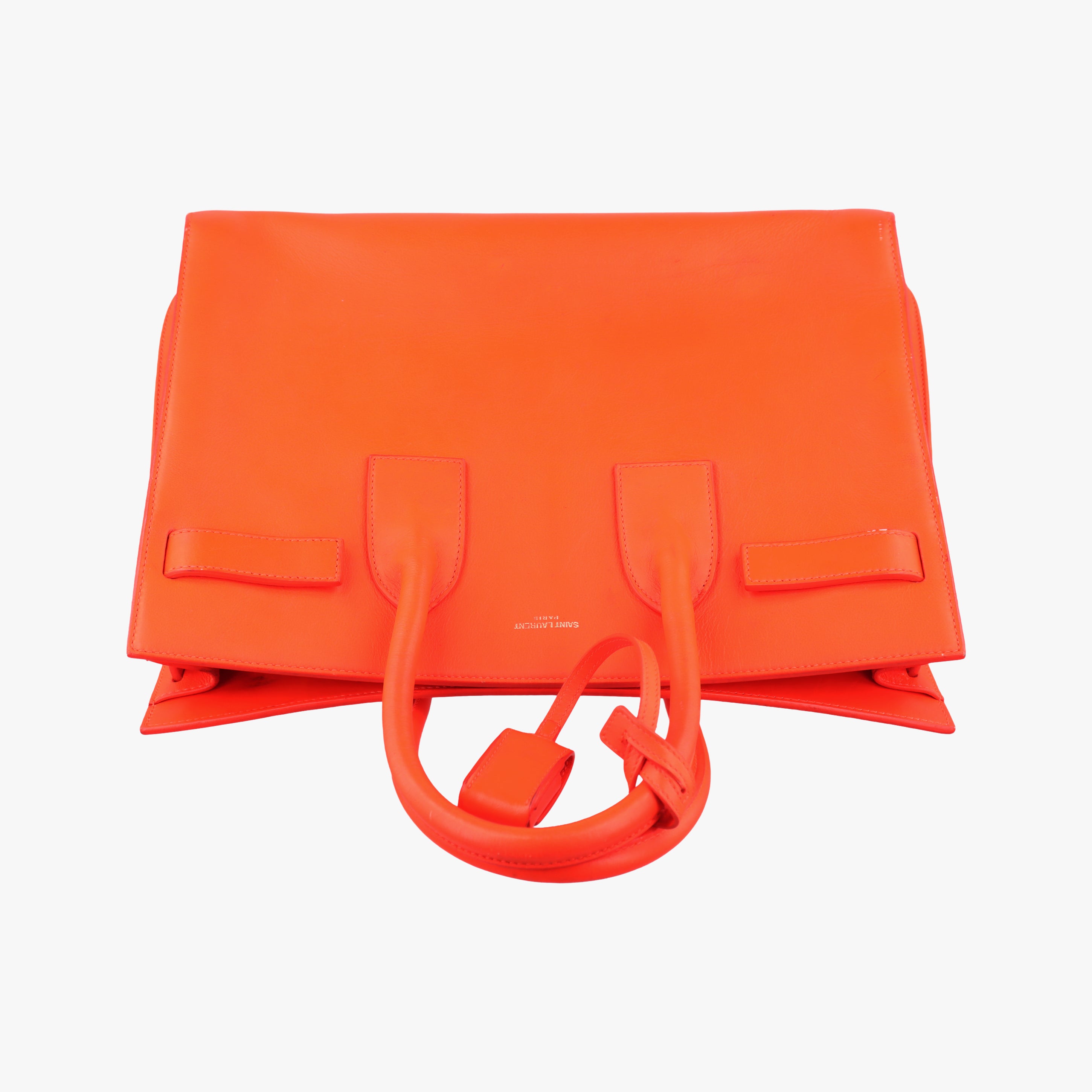 Pre-owned Yves Saint Laurent SAC DE JOUR Orange Leather 324823 shoulderbag | stylenewstar