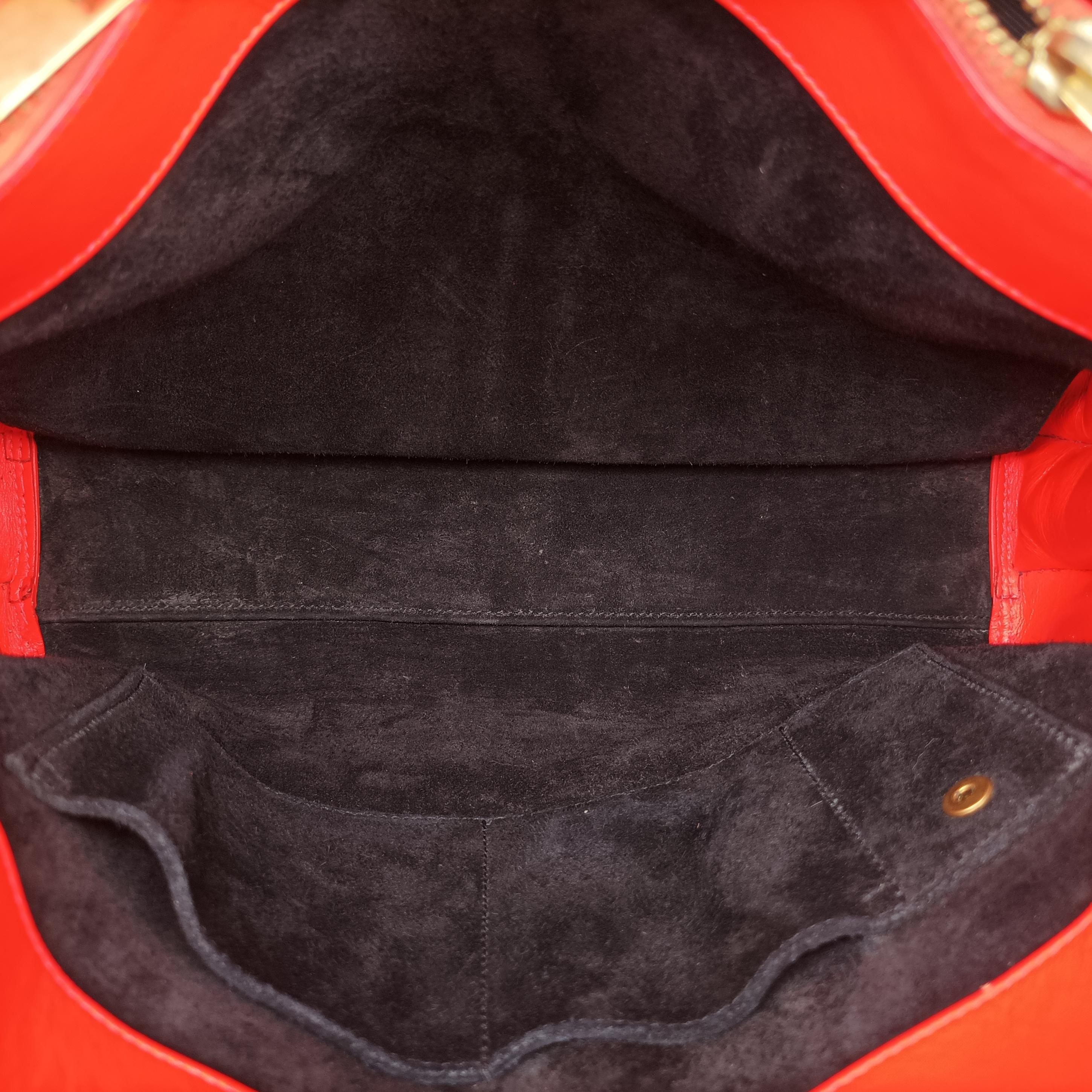 Pre-owned Yves Saint Laurent SAC DE JOUR Orange Leather 324823 shoulderbag | stylenewstar