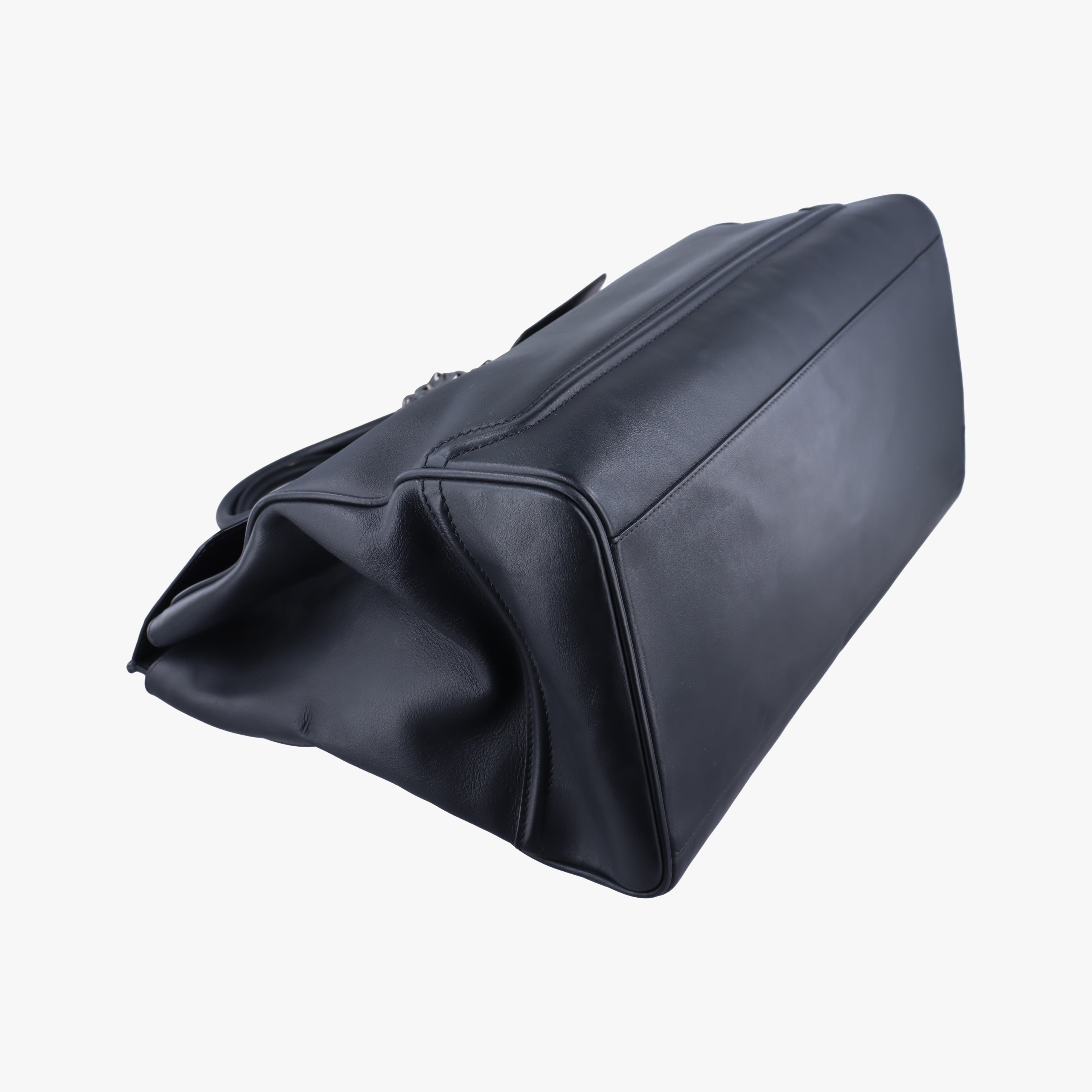 Pre-owned VERSACE Palazzo Empire Black Leather  shoulderbag | stylenewstar