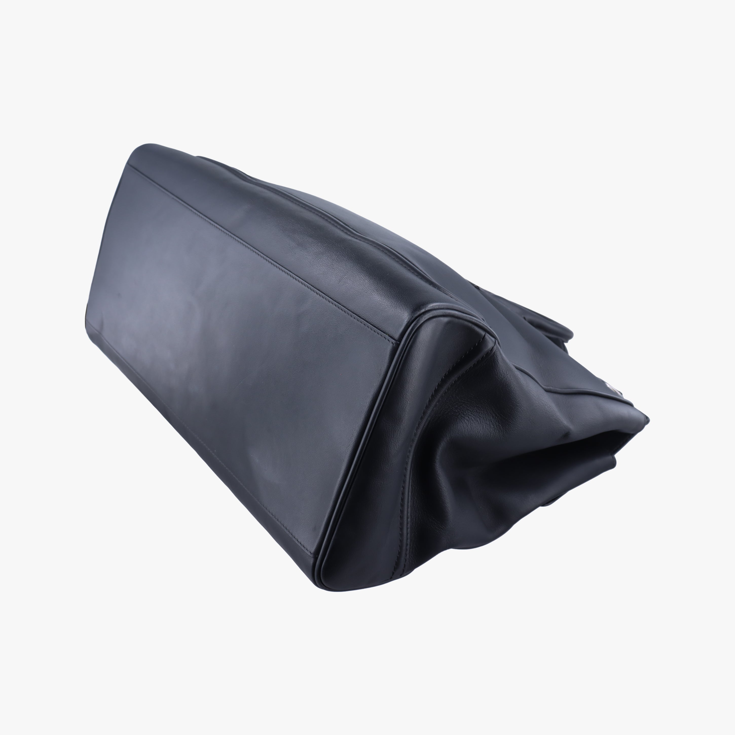Pre-owned VERSACE Palazzo Empire Black Leather  shoulderbag | stylenewstar