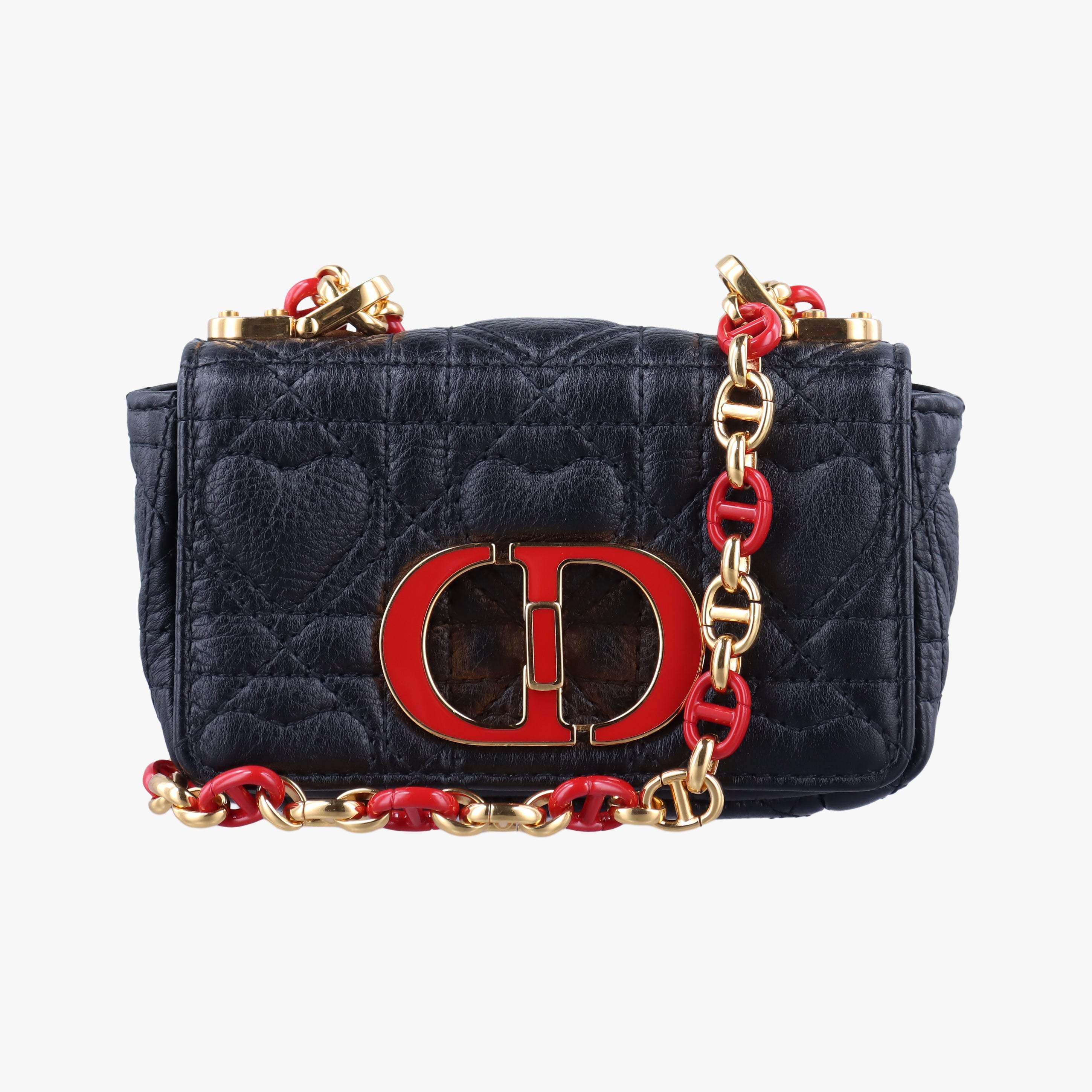 Pre-owned Christian Dior Caro micro Black Leather  shoulderbag | stylenewstar