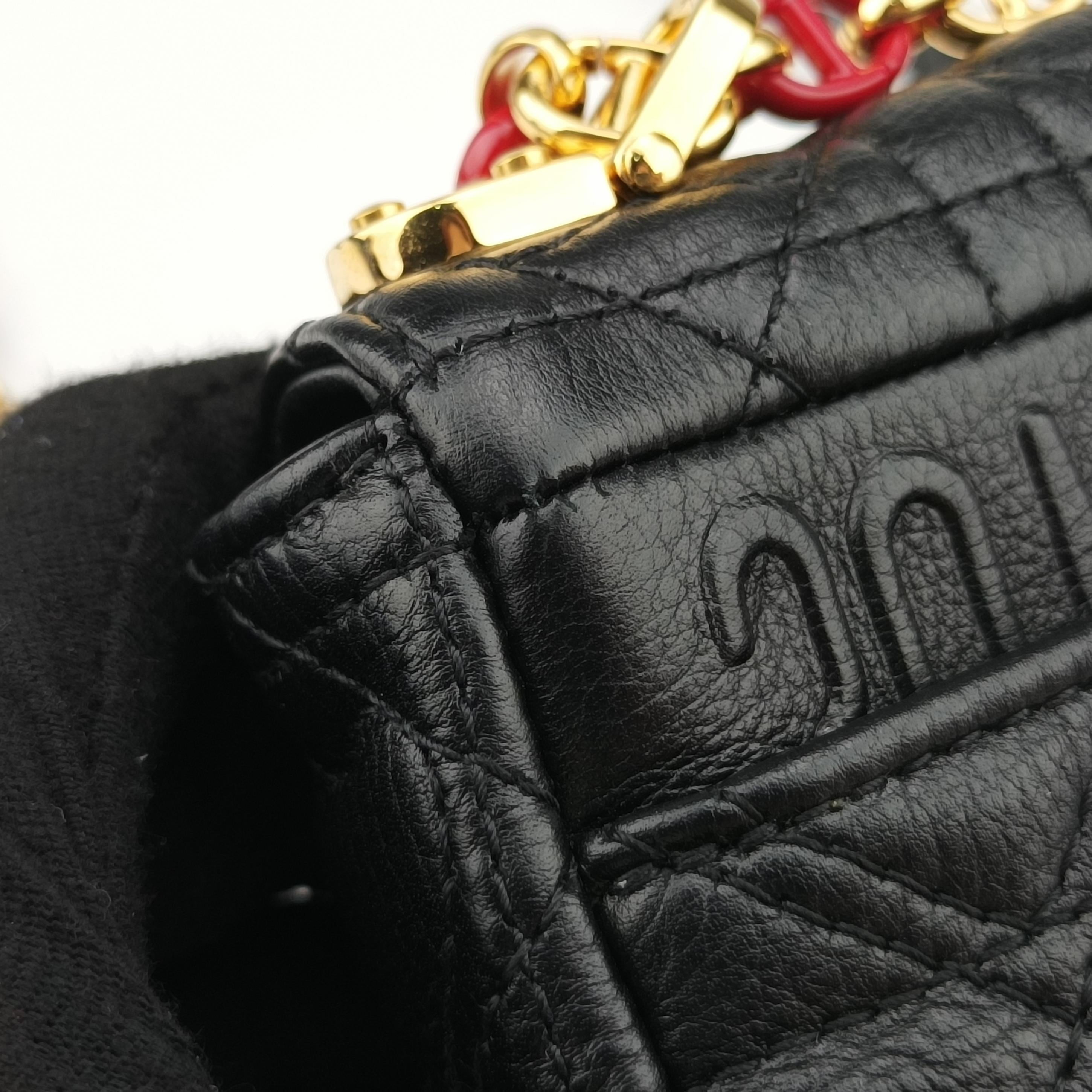 Pre-owned Christian Dior Caro micro Black Leather  shoulderbag | stylenewstar