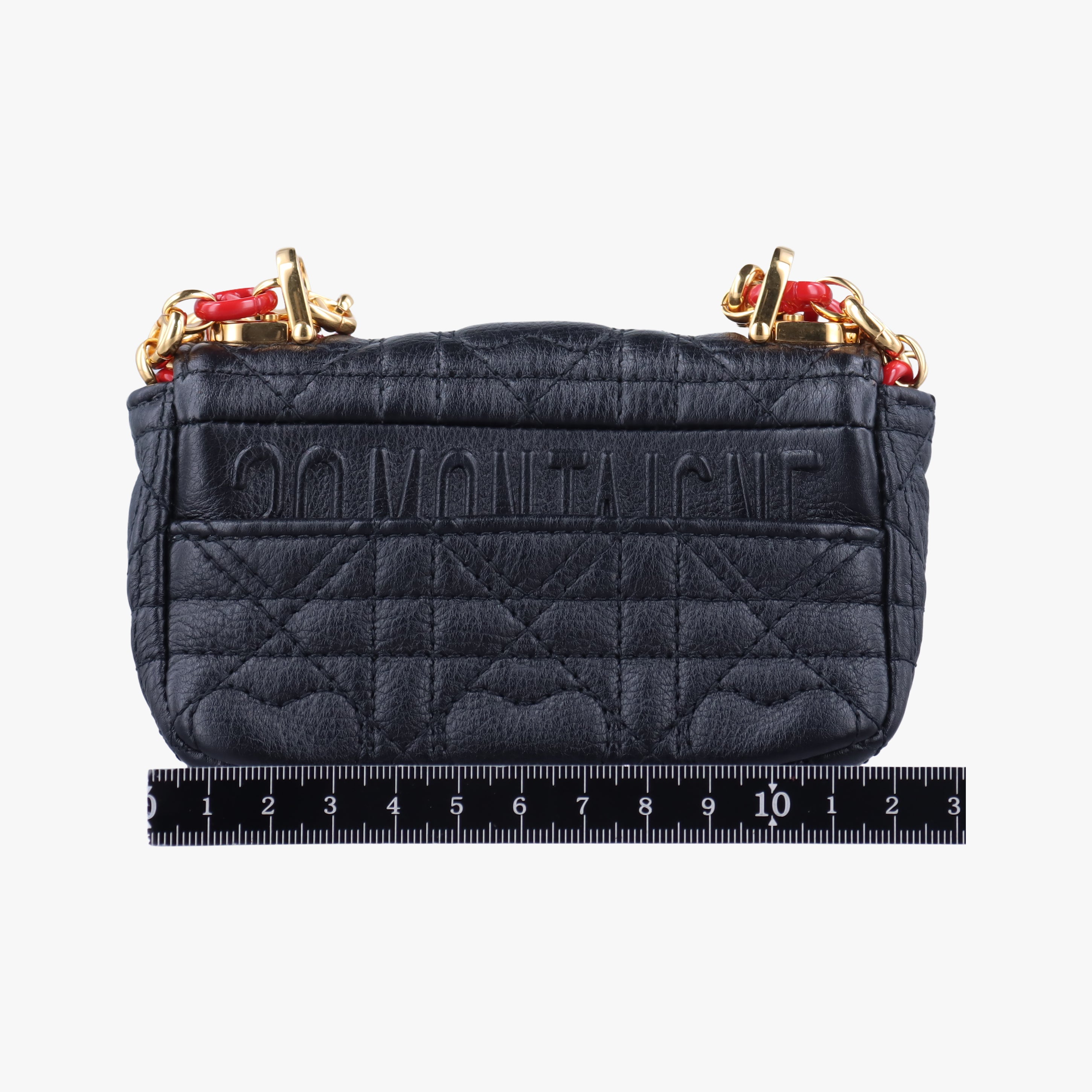 Pre-owned Christian Dior Caro micro Black Leather  shoulderbag | stylenewstar