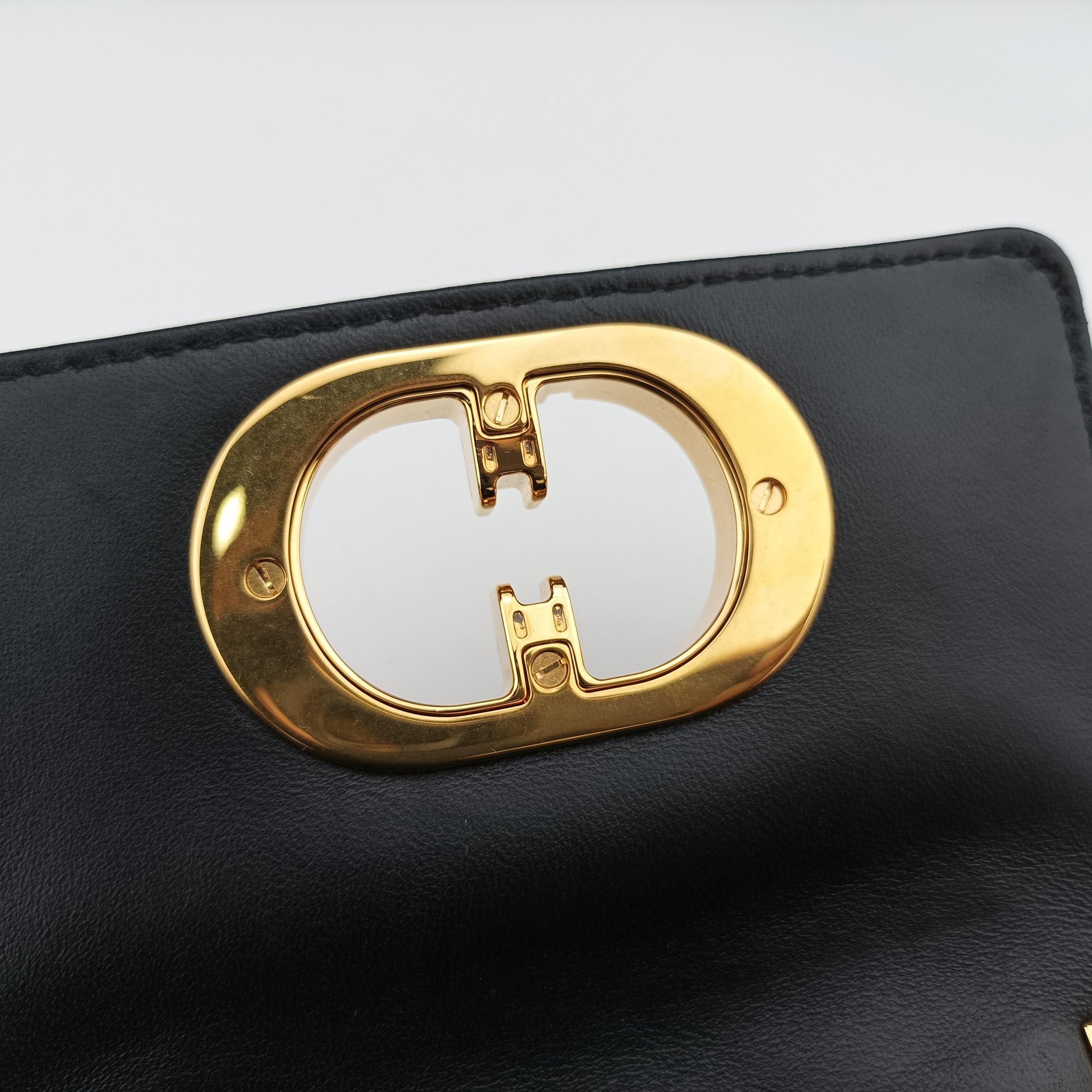 Pre-owned Christian Dior Caro micro Black Leather  shoulderbag | stylenewstar