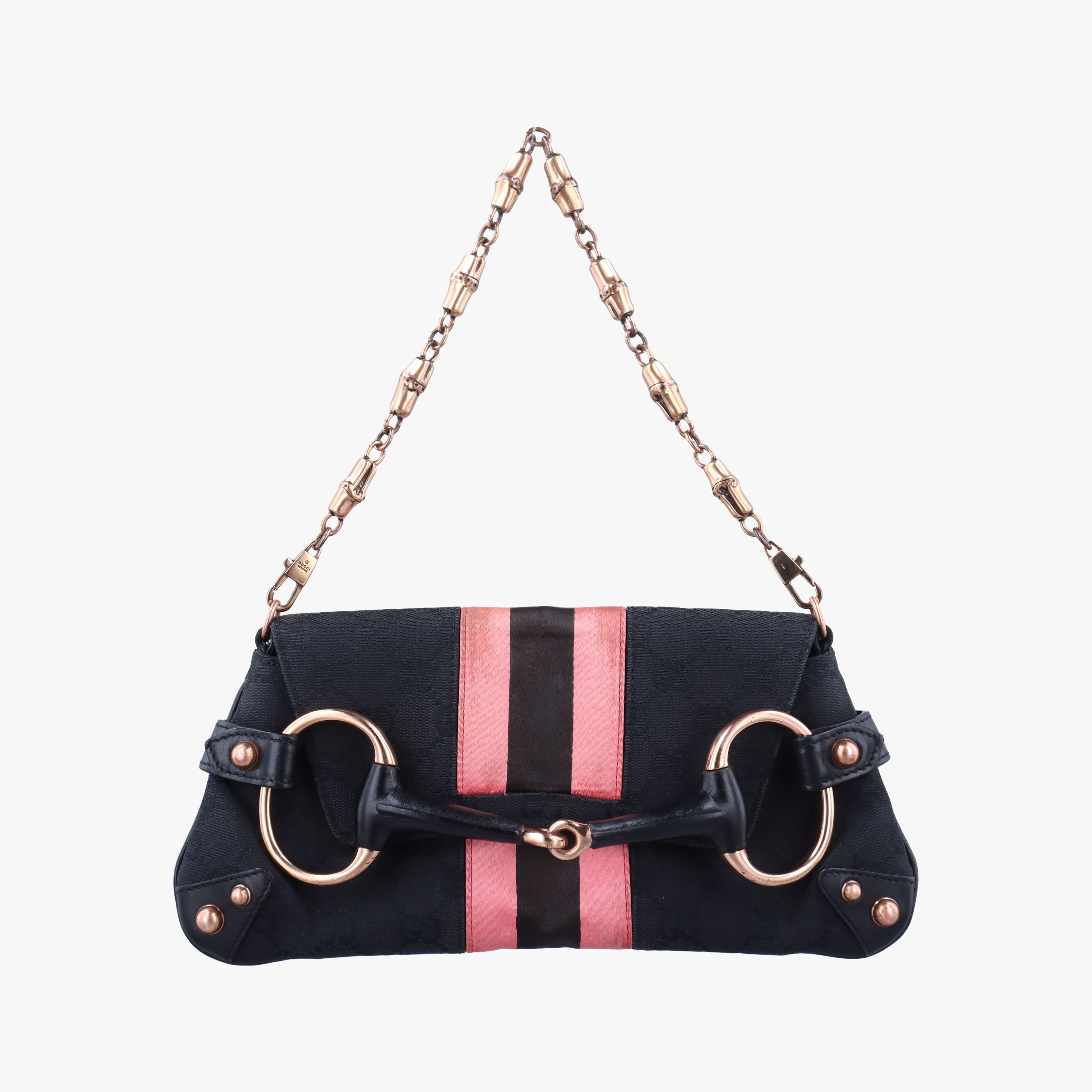 Pre-owned Gucci Horsebit Multicolour Canvas 129497 shoulderbag | stylenewstar